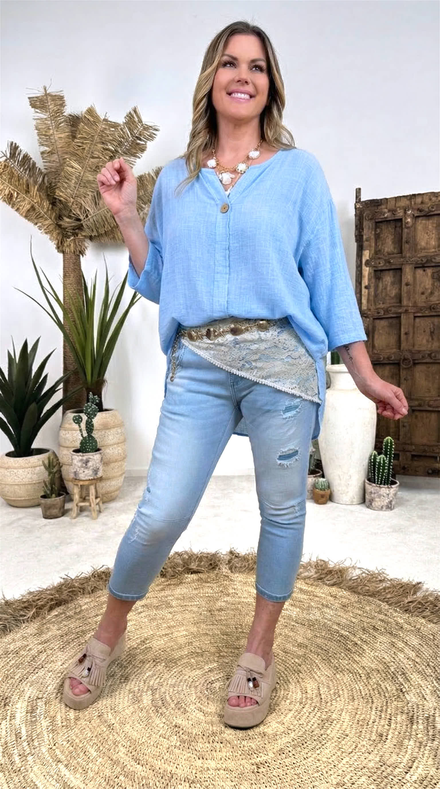 Bluse Wild Serenity *Hellblau*