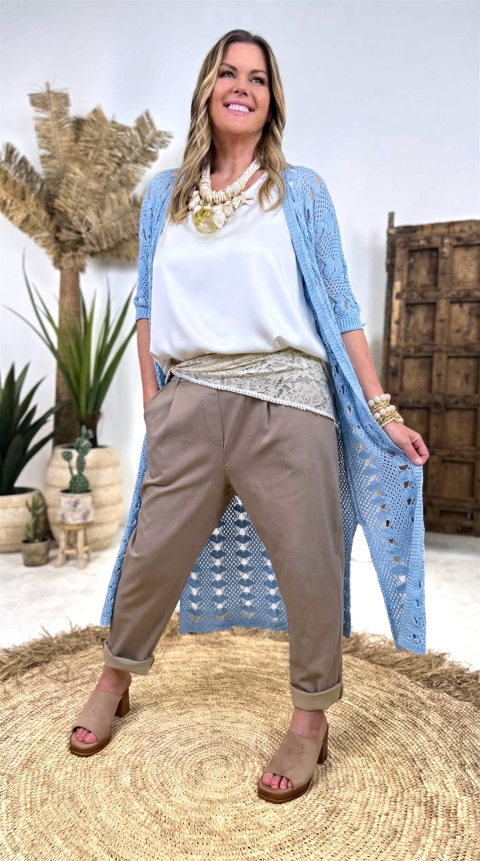 Strickjacke Sandy Spirit *Blau*