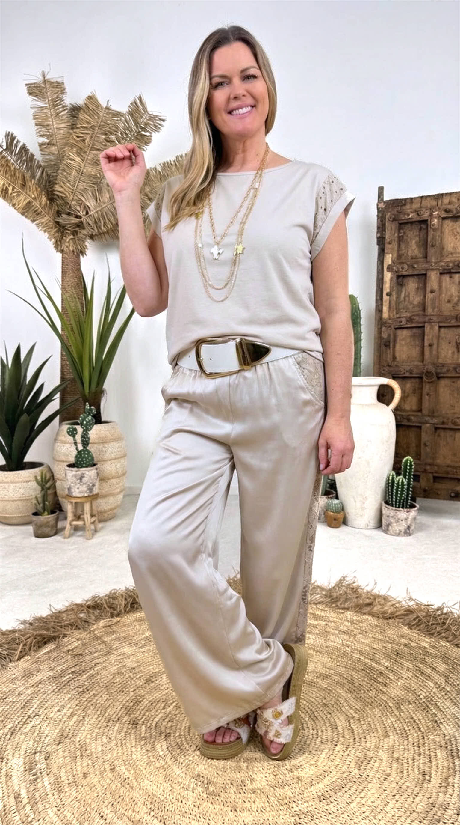 Seiden-Culotte Hose Pure Summer *Beige*