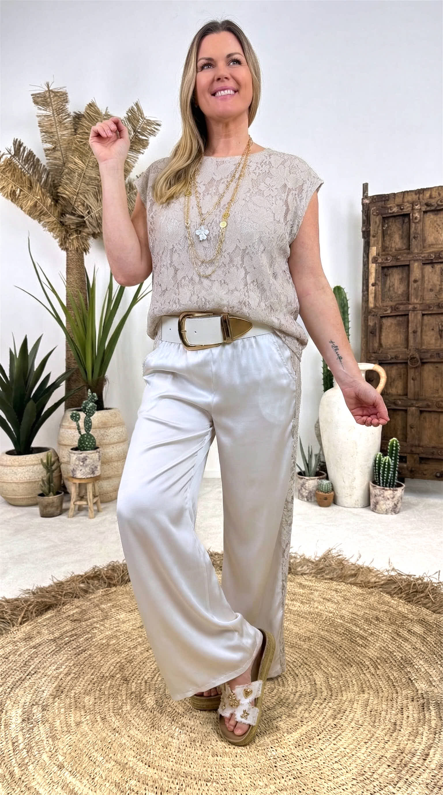 Seiden-Culotte Hose Pure Summer *Beige*