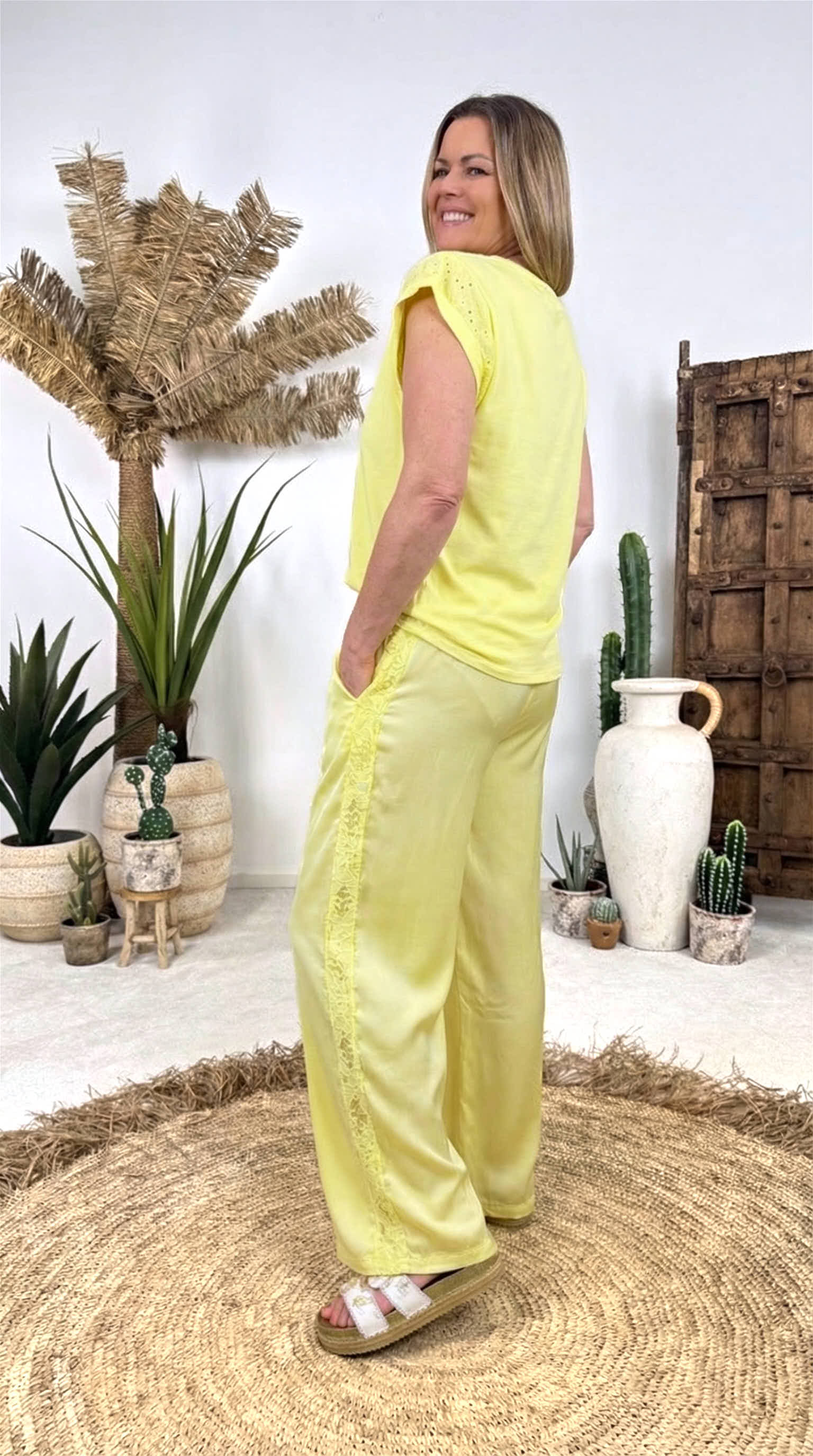 Seiden-Culotte Hose Pure Summer *Gelb*