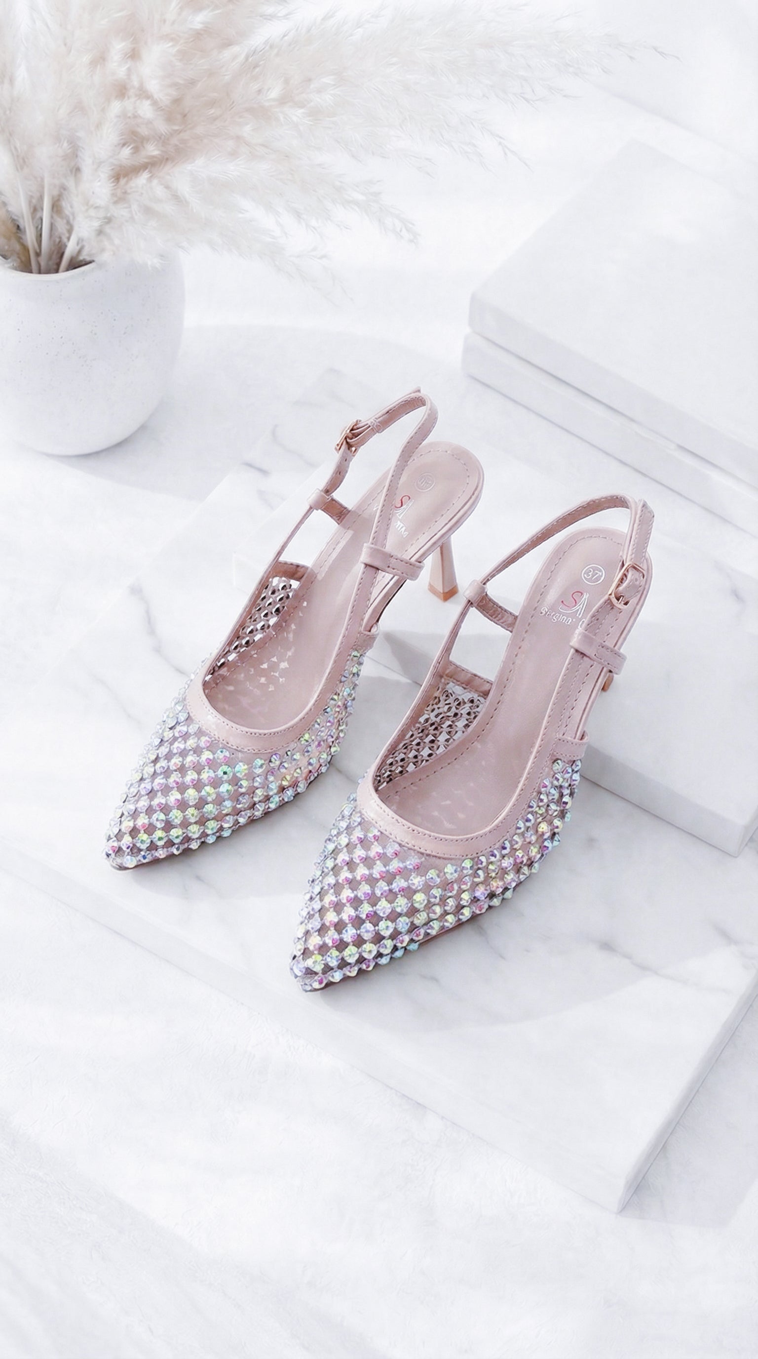 Absatzsandale Diamond Step *Nude*