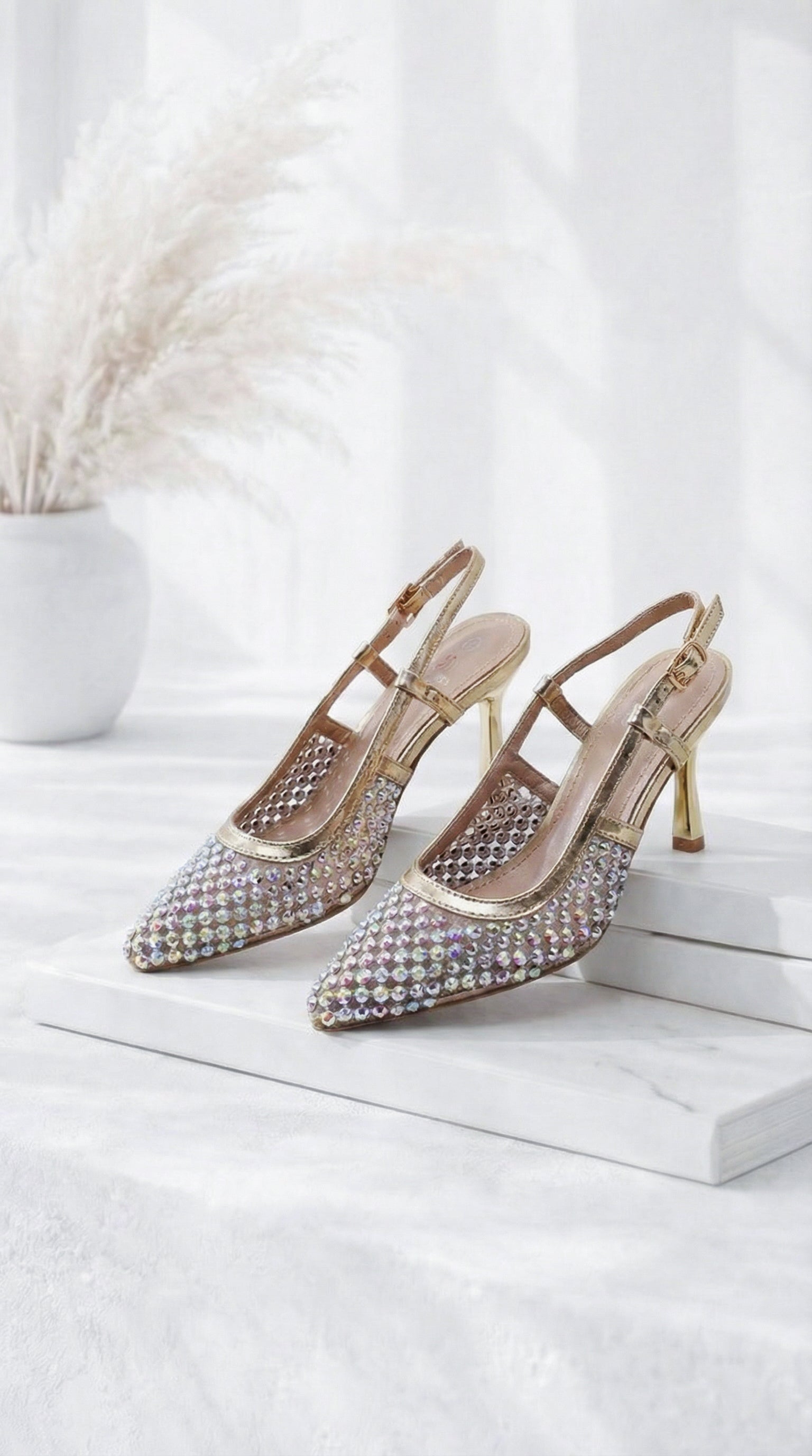 Absatzsandale Diamond Step *Gold*