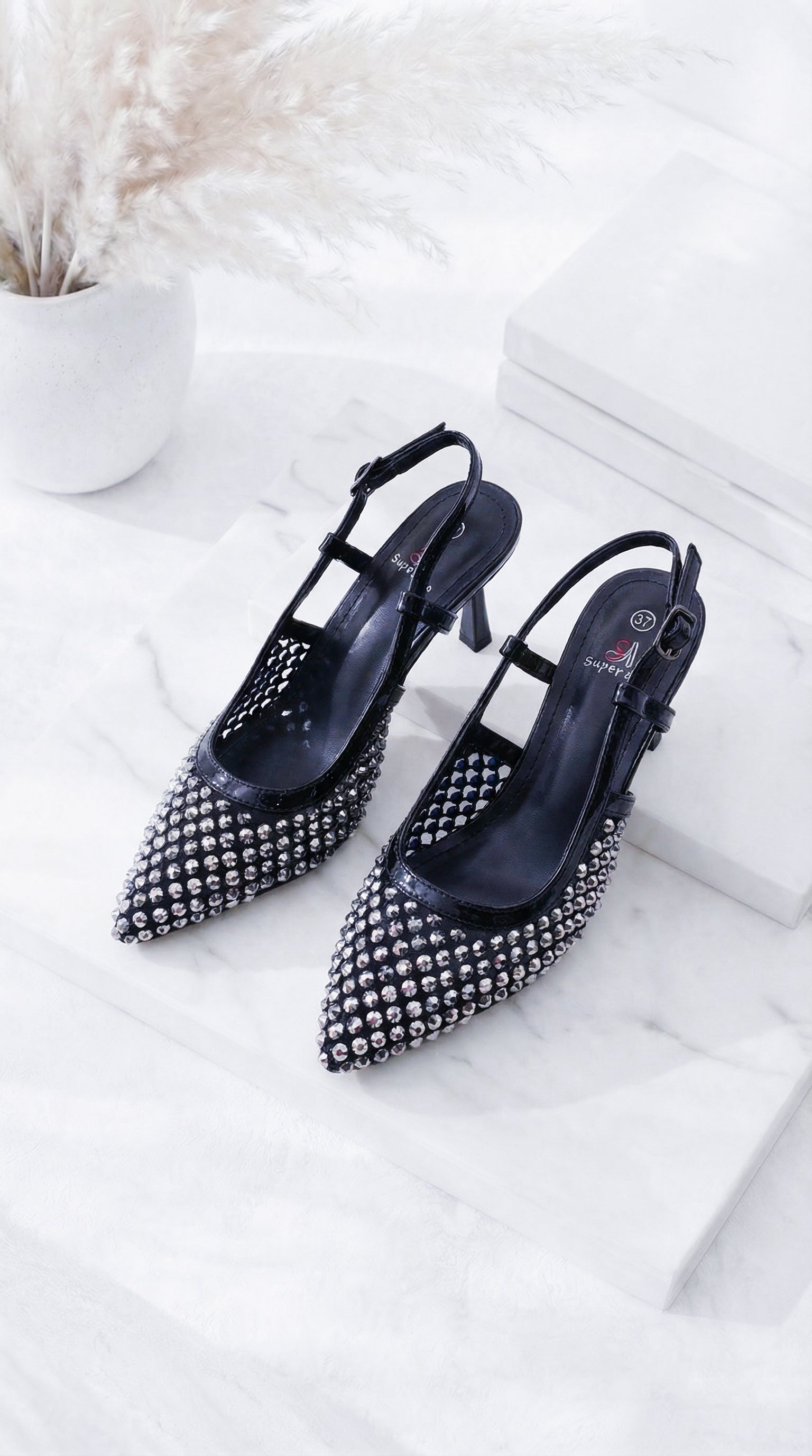 Absatzsandale Diamond Step *Schwarz*