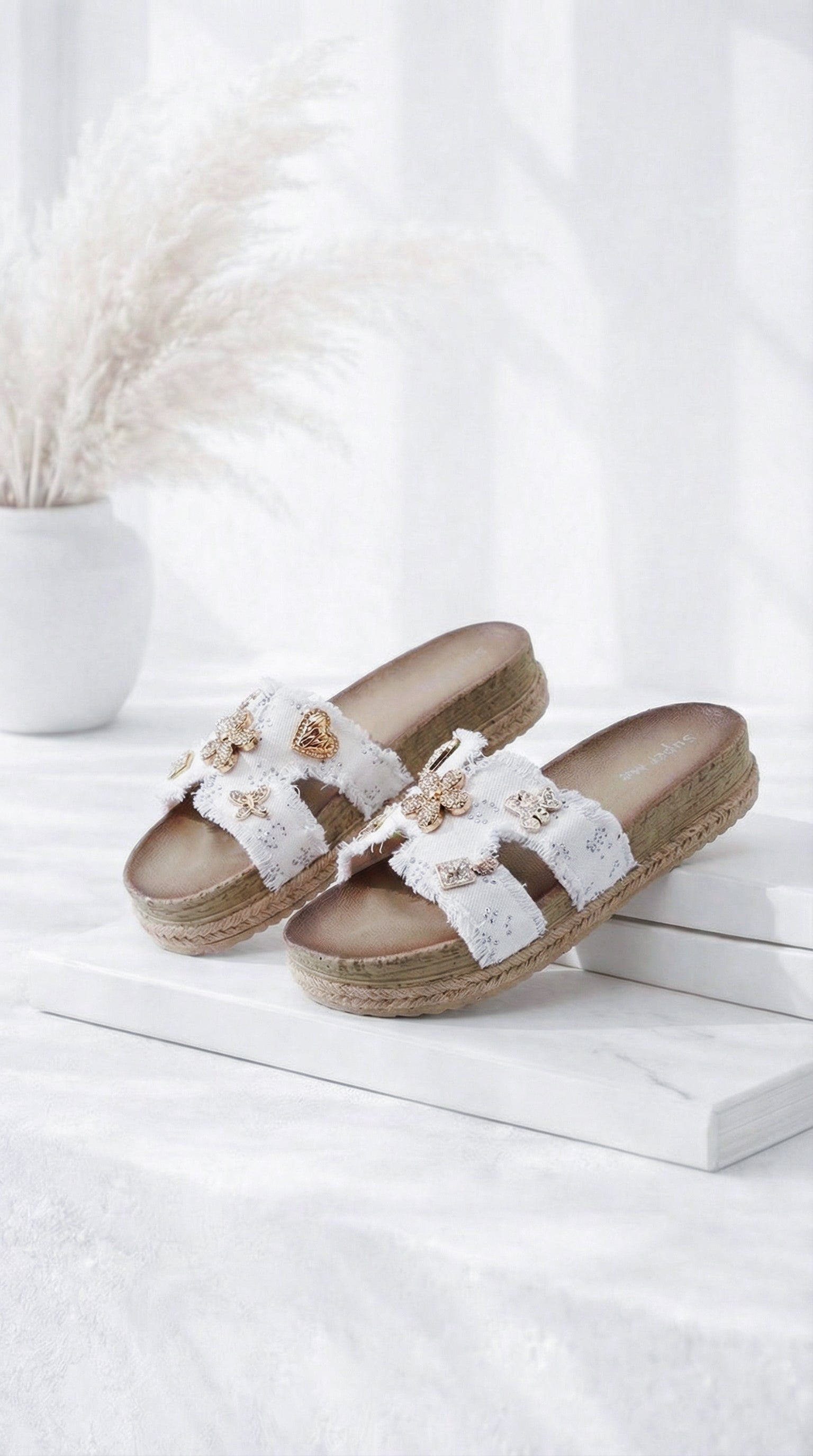 Sandale Golden Boho *Weiß*