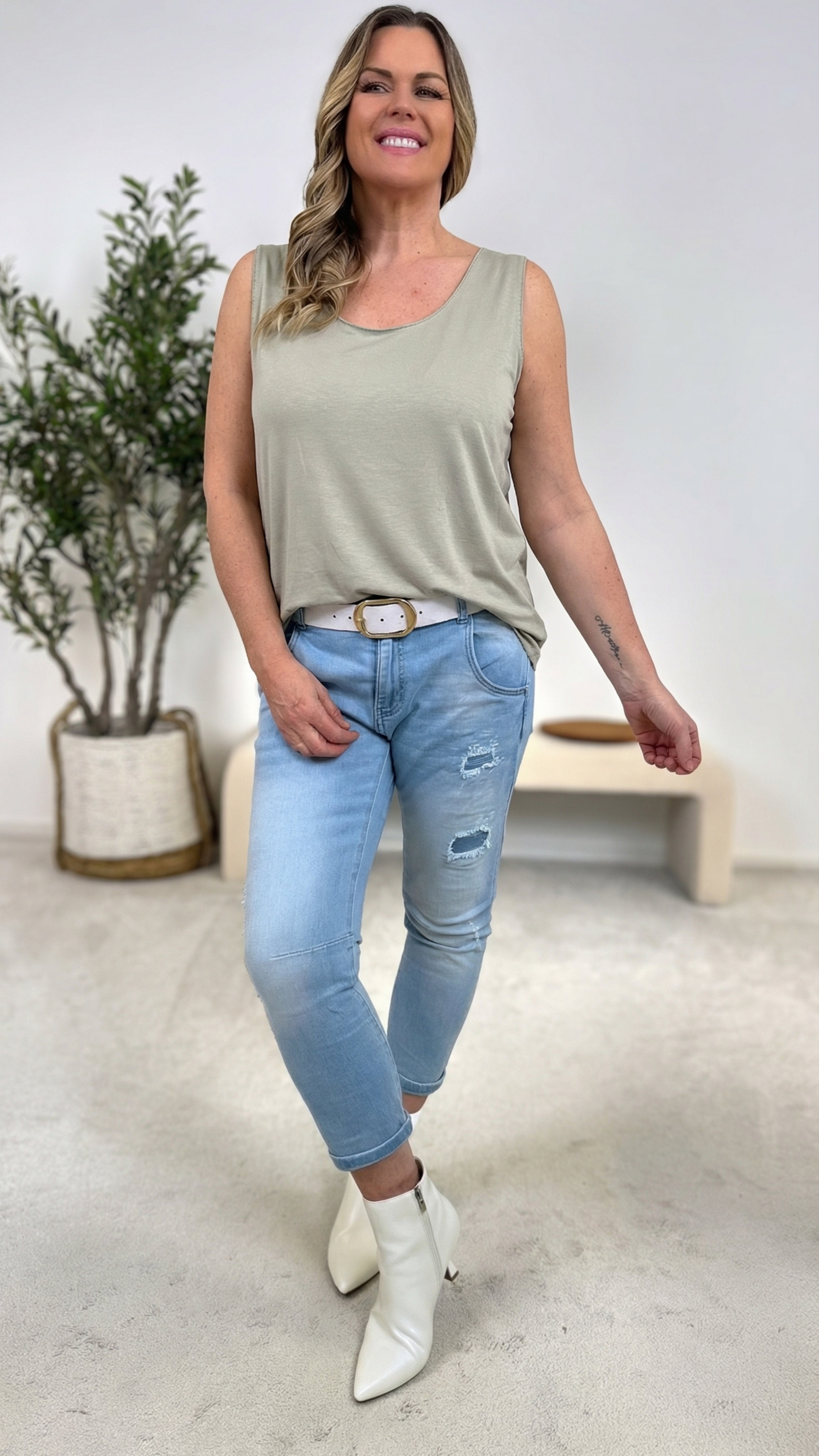 Top Simple Style *Taupe* BIG SIZE