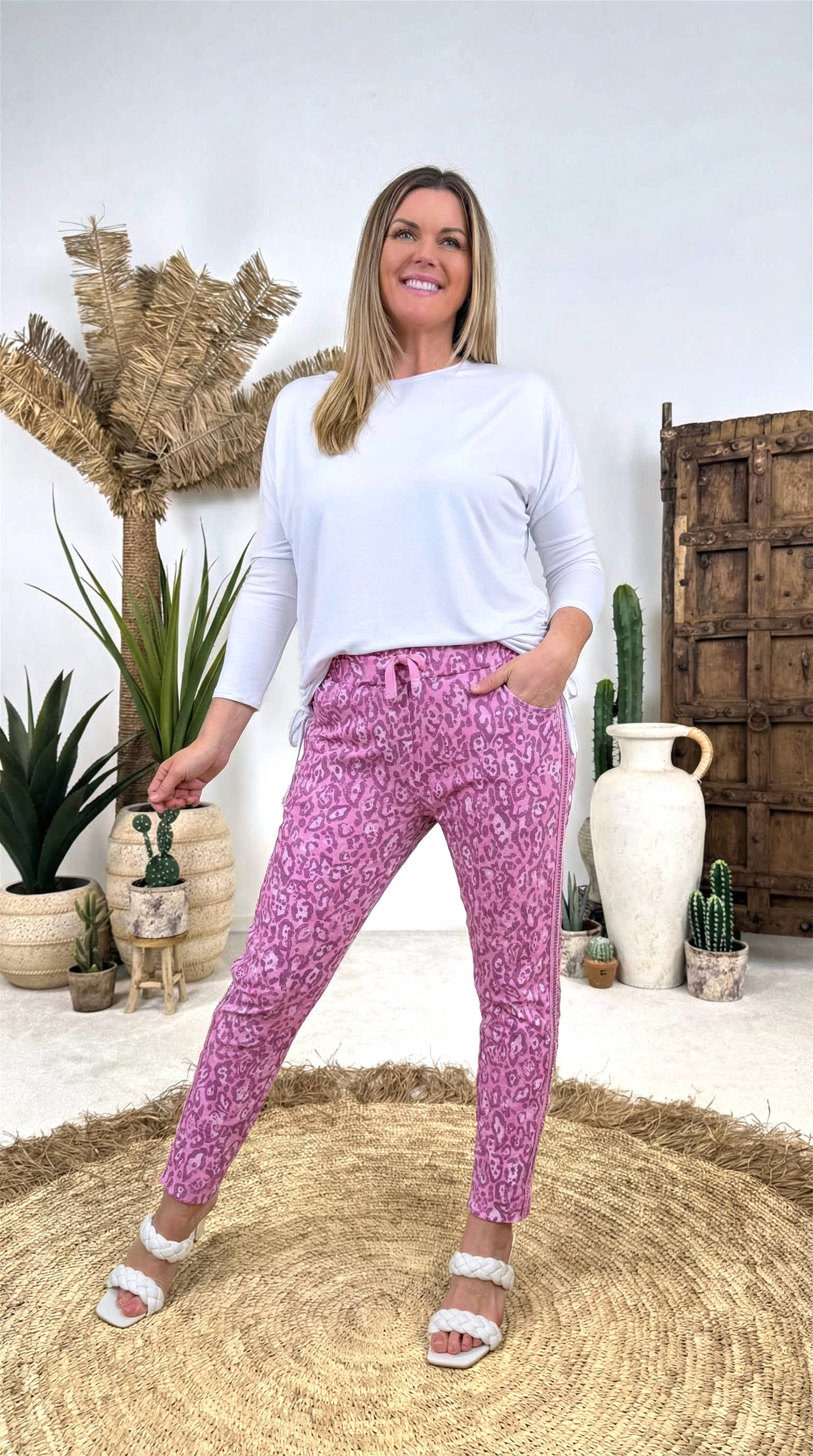 Jogpants Broken Leopard *Pink*