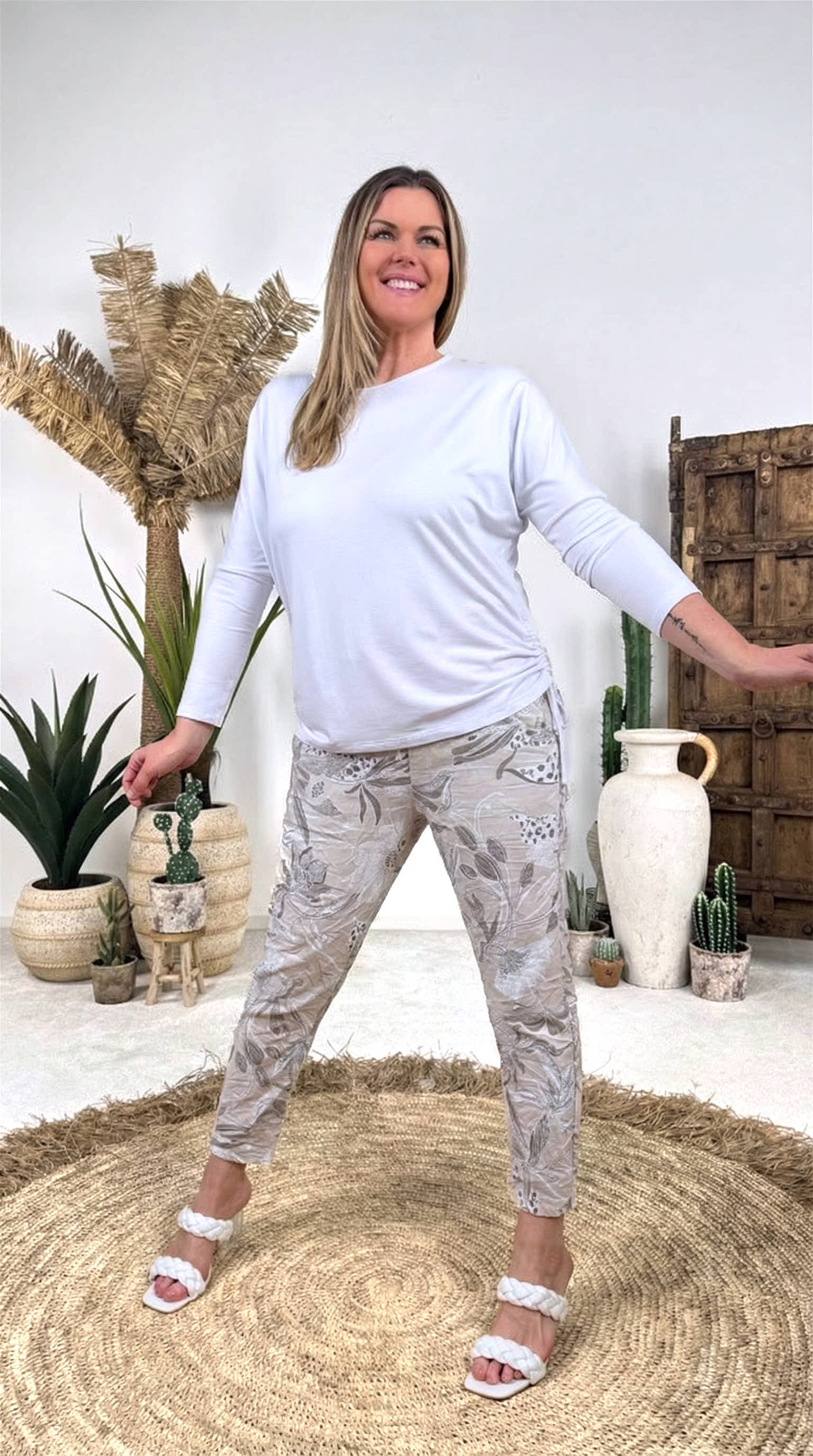 Jogpants Wild Blossom *Beige*