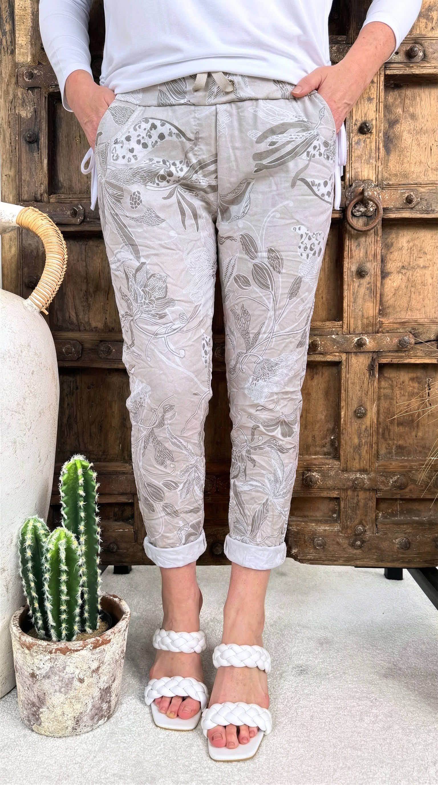 Jogpants Wild Blossom *Beige*