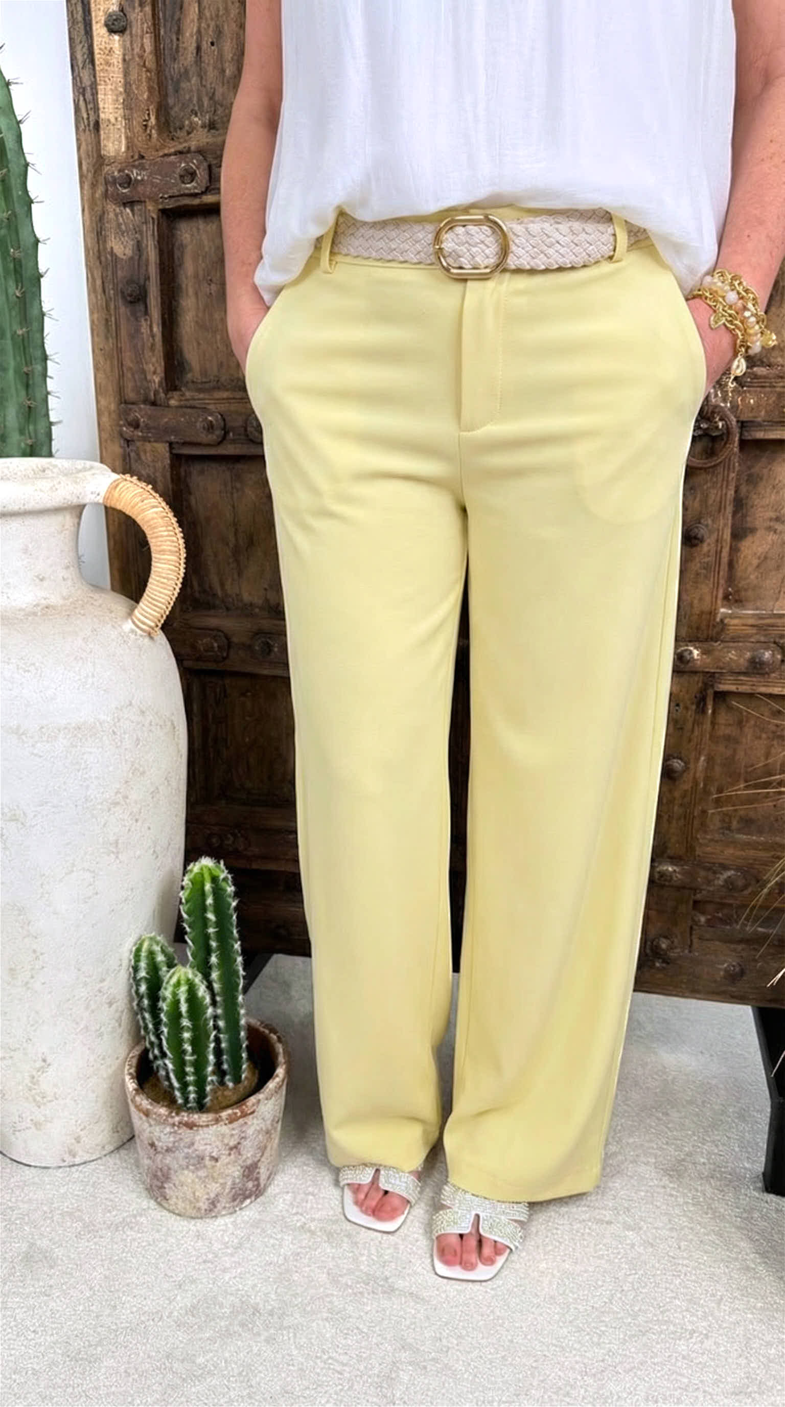 Weite Hose Daily Luxe *Gelb*