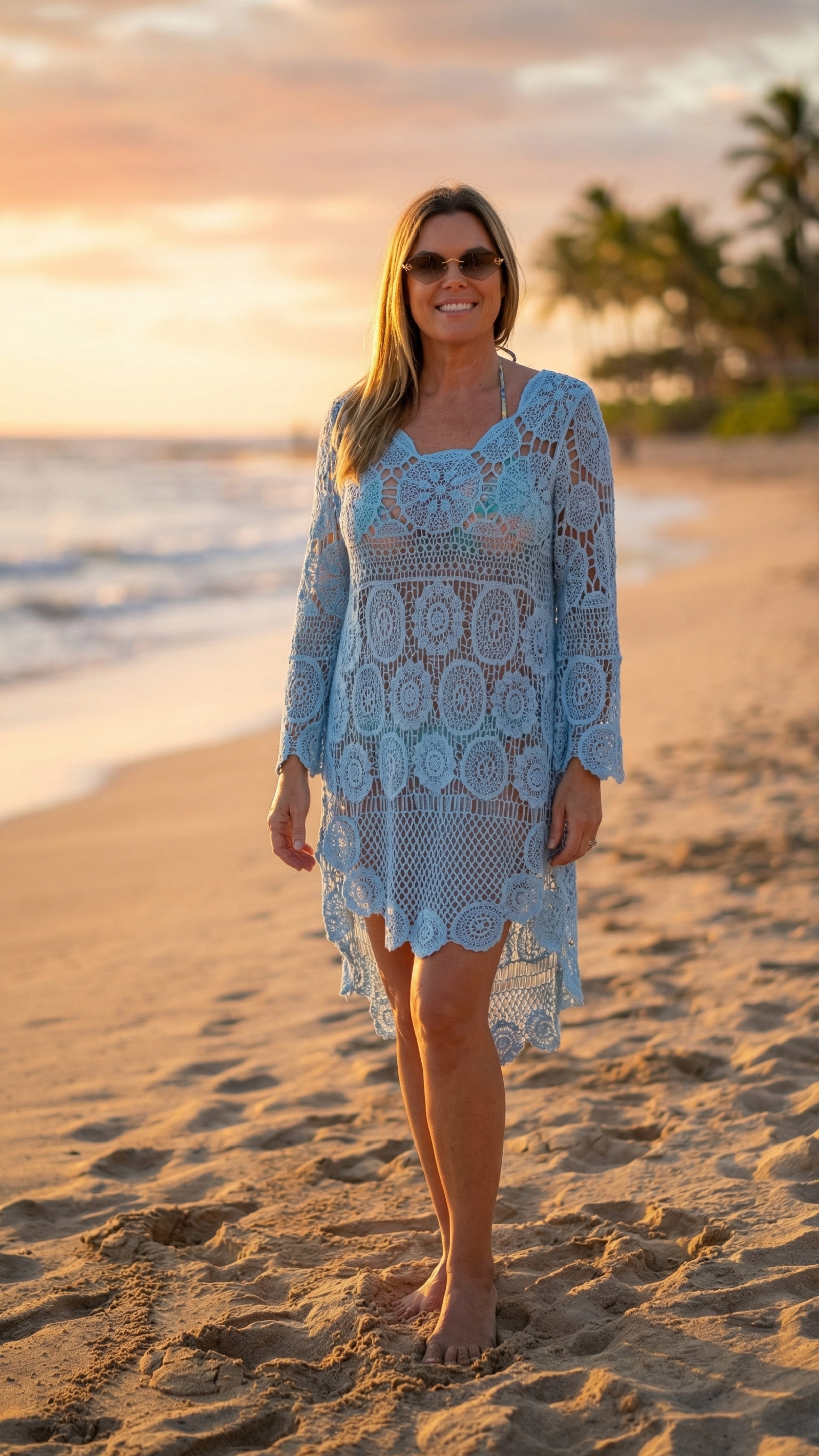 Häkelkleid Beach Goddess *Hellblau*