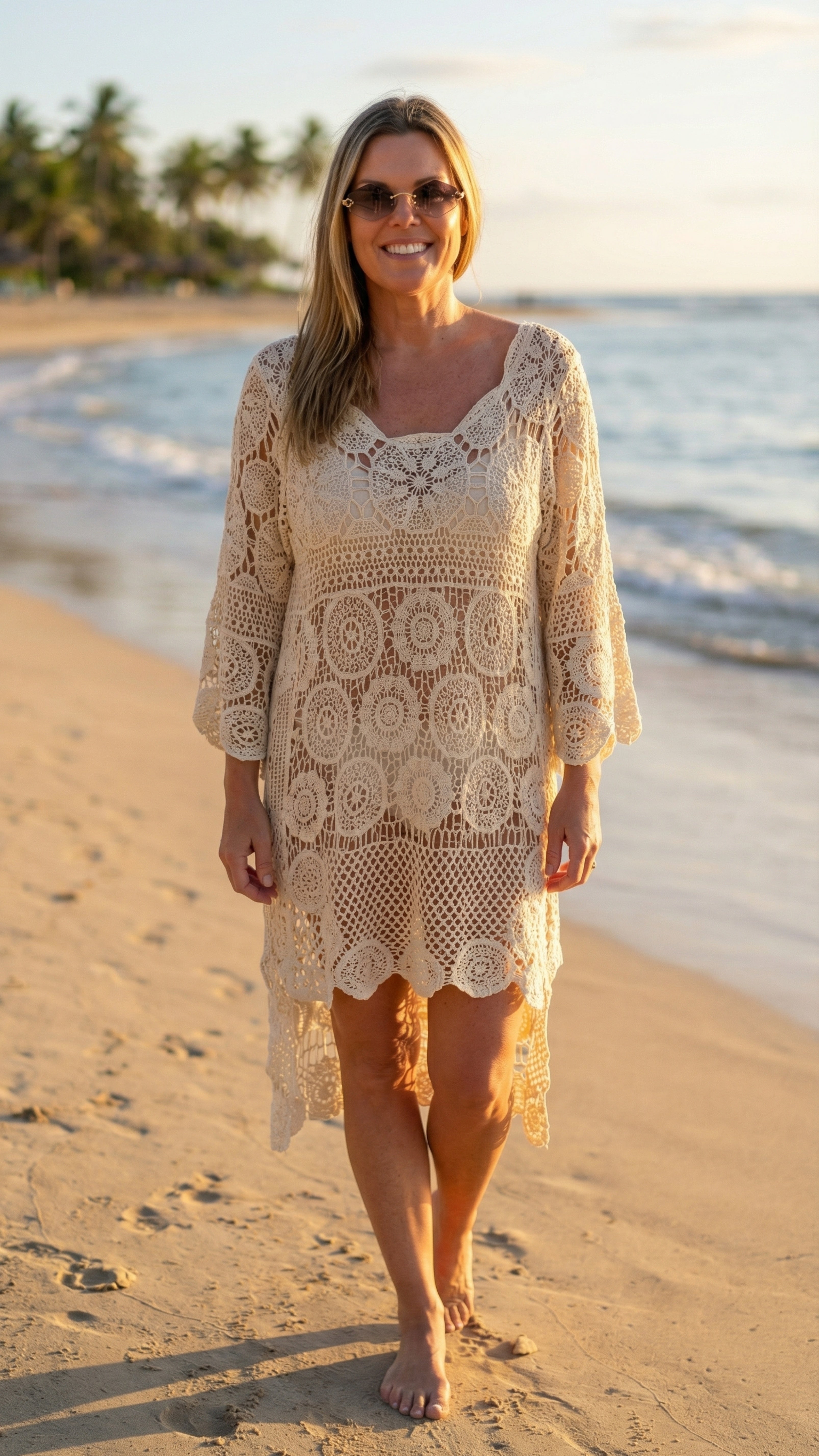 Häkelkleid Beach Goddess *Beige*