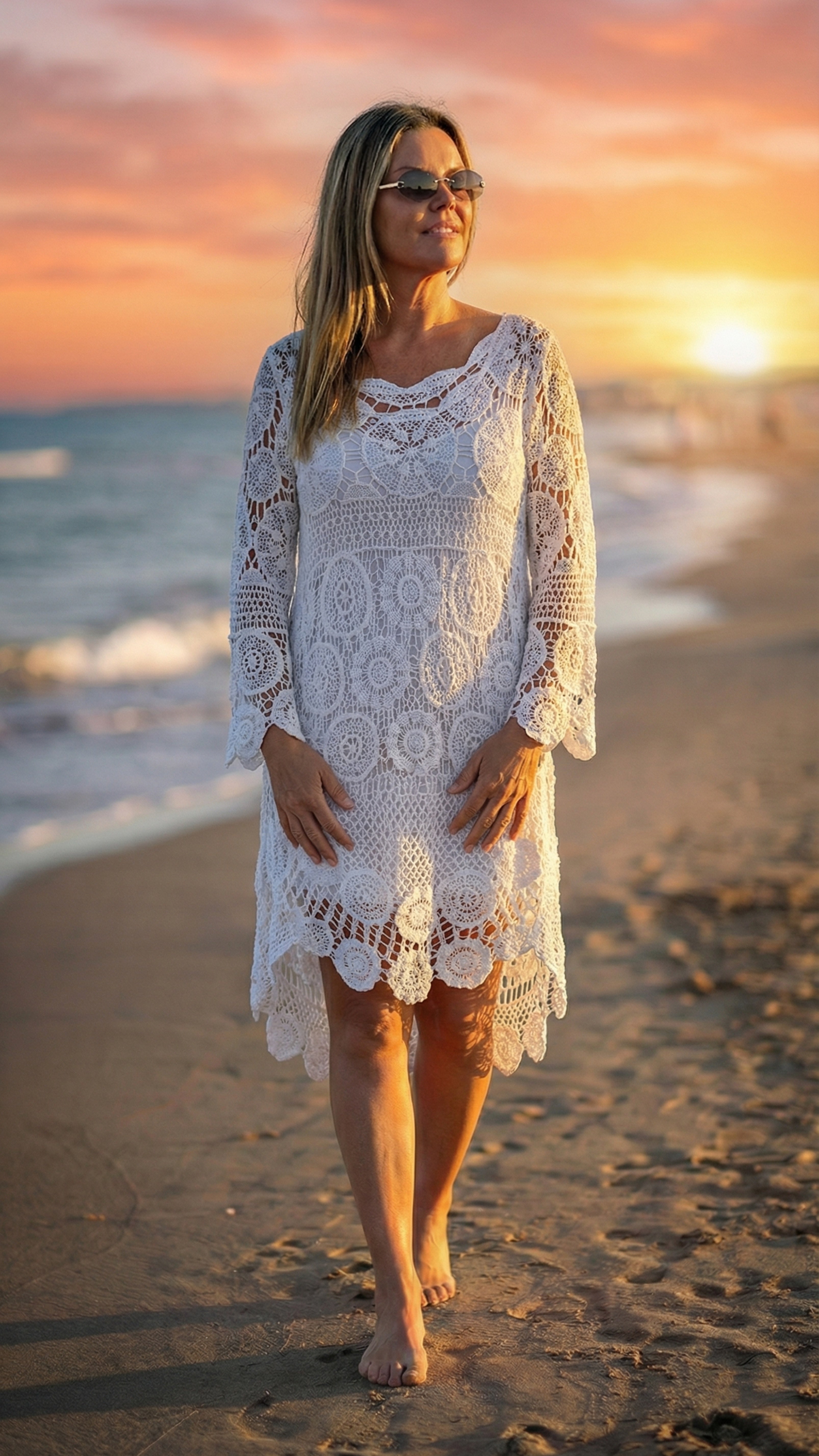 Häkelkleid Beach Goddess *Weiß*