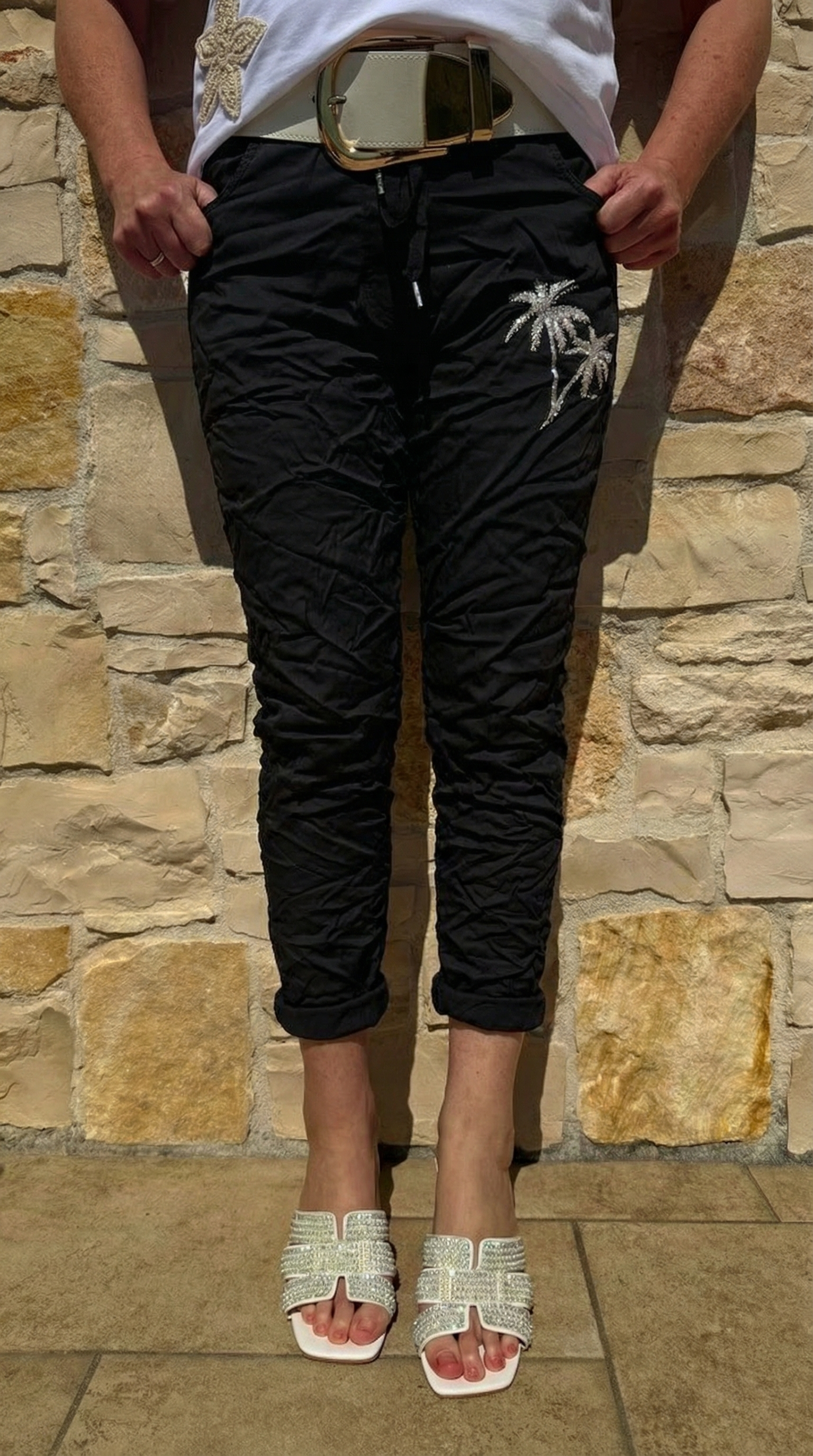 Jogpants Palm Chic *Schwarz*