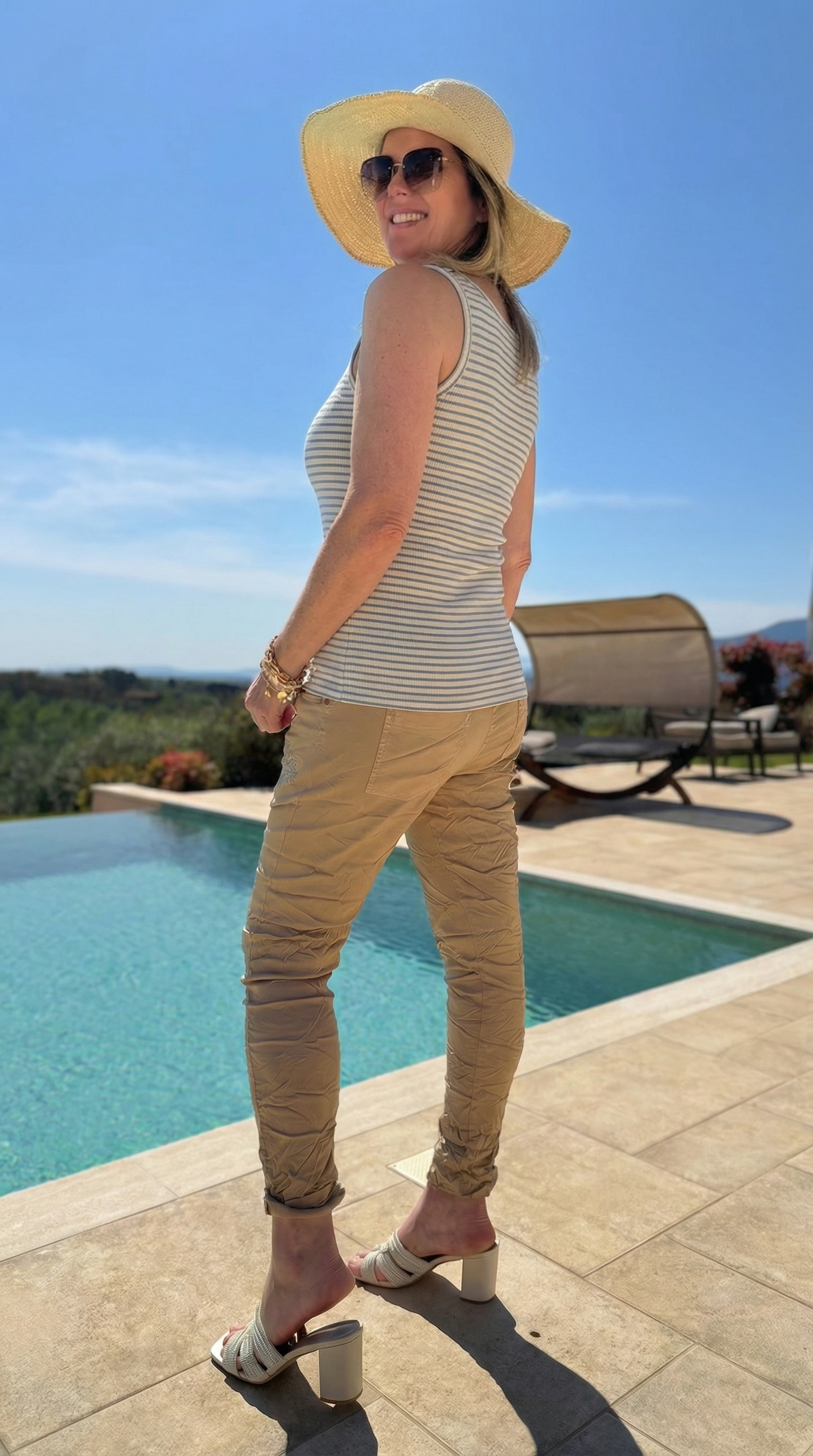 Ripp-Top Clean Stripes *Creme/Blau*