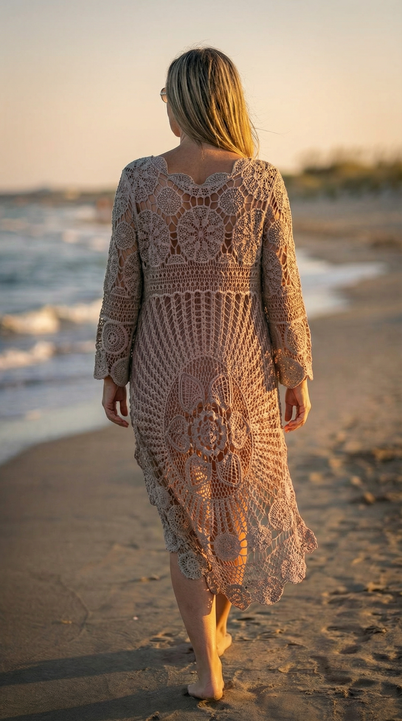 Häkelkleid Beach Goddess *Taupe*