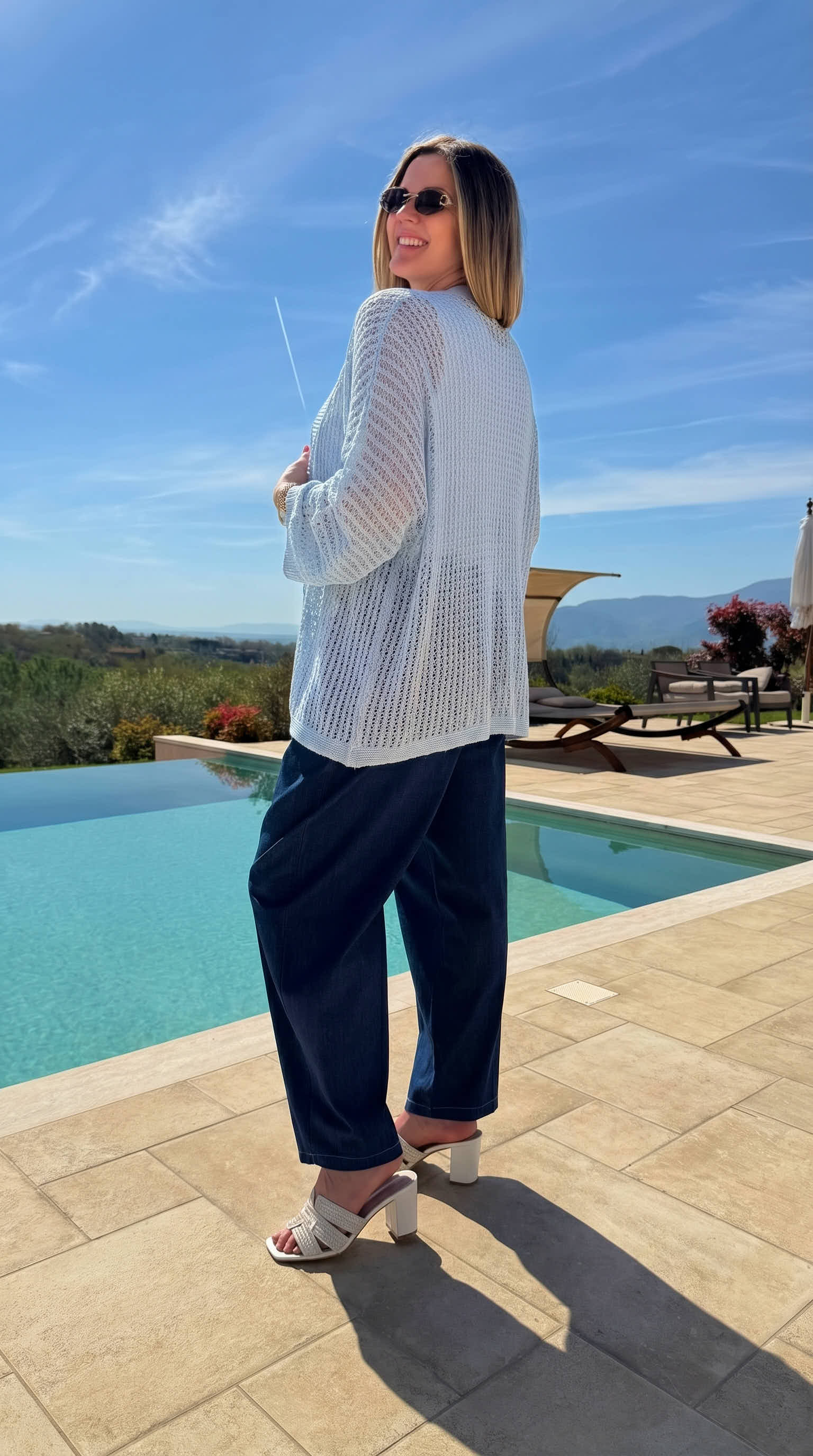 Cardigan Milano Mesh *Blau*