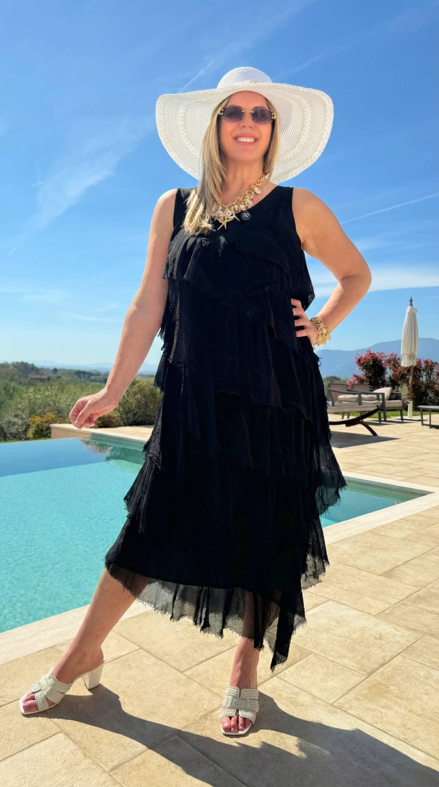 Kleid Santorini Waves *Schwarz*
