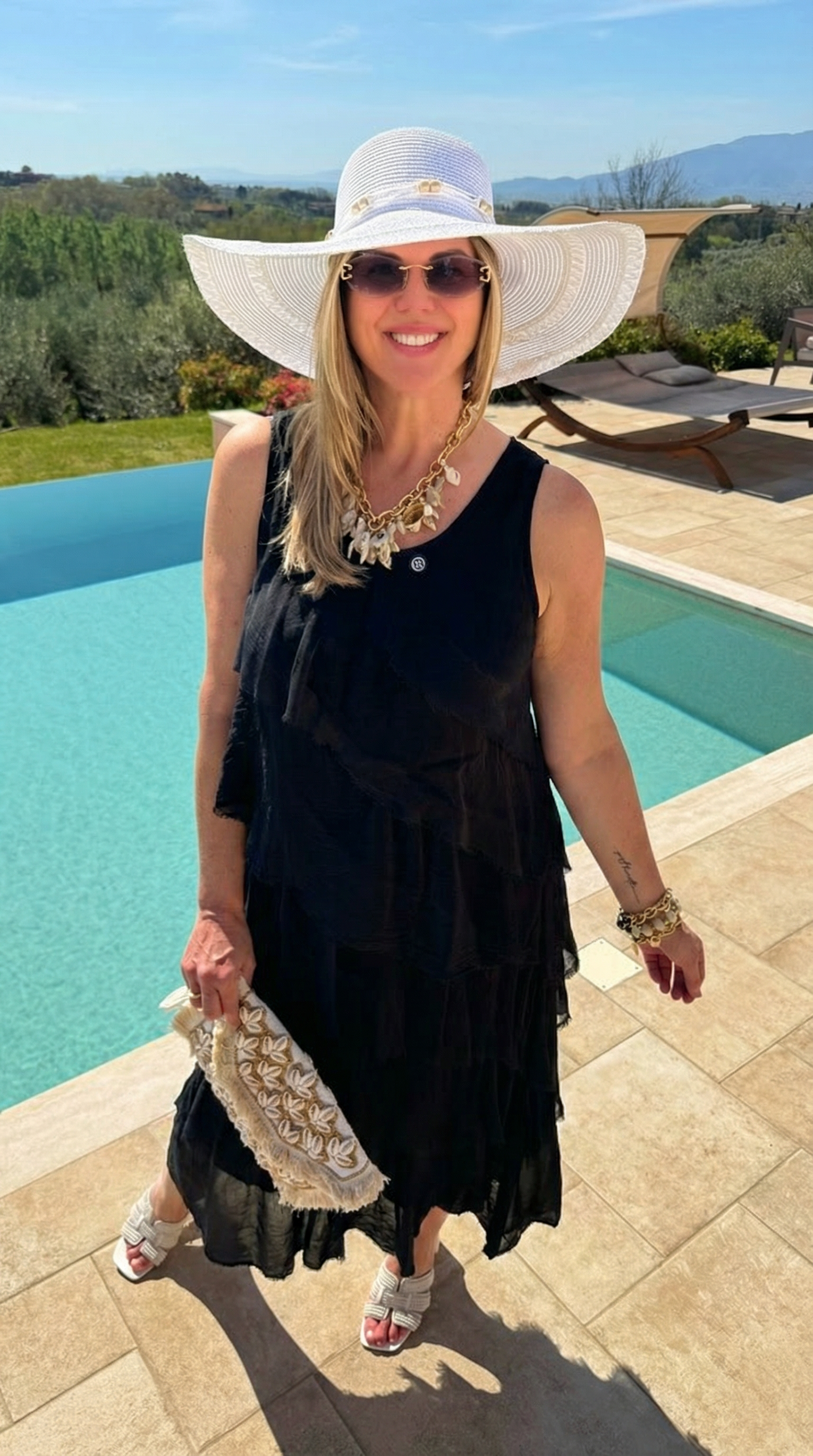 Kleid Santorini Waves *Schwarz*