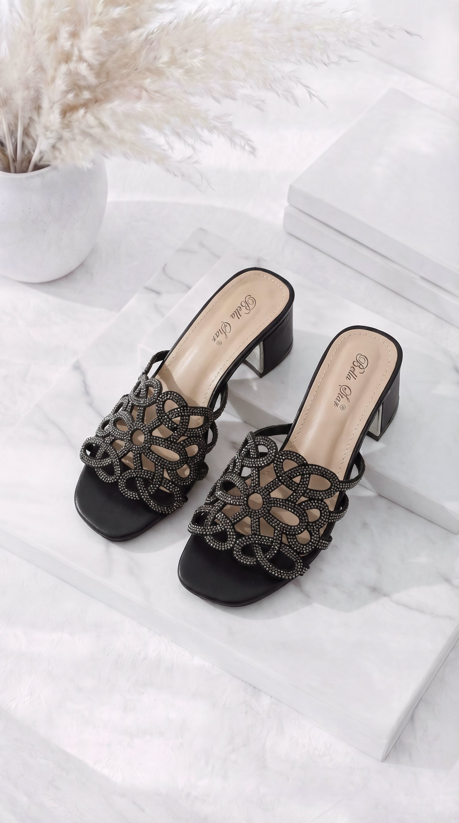 Absatzsandale Glow Step *Schwarz*