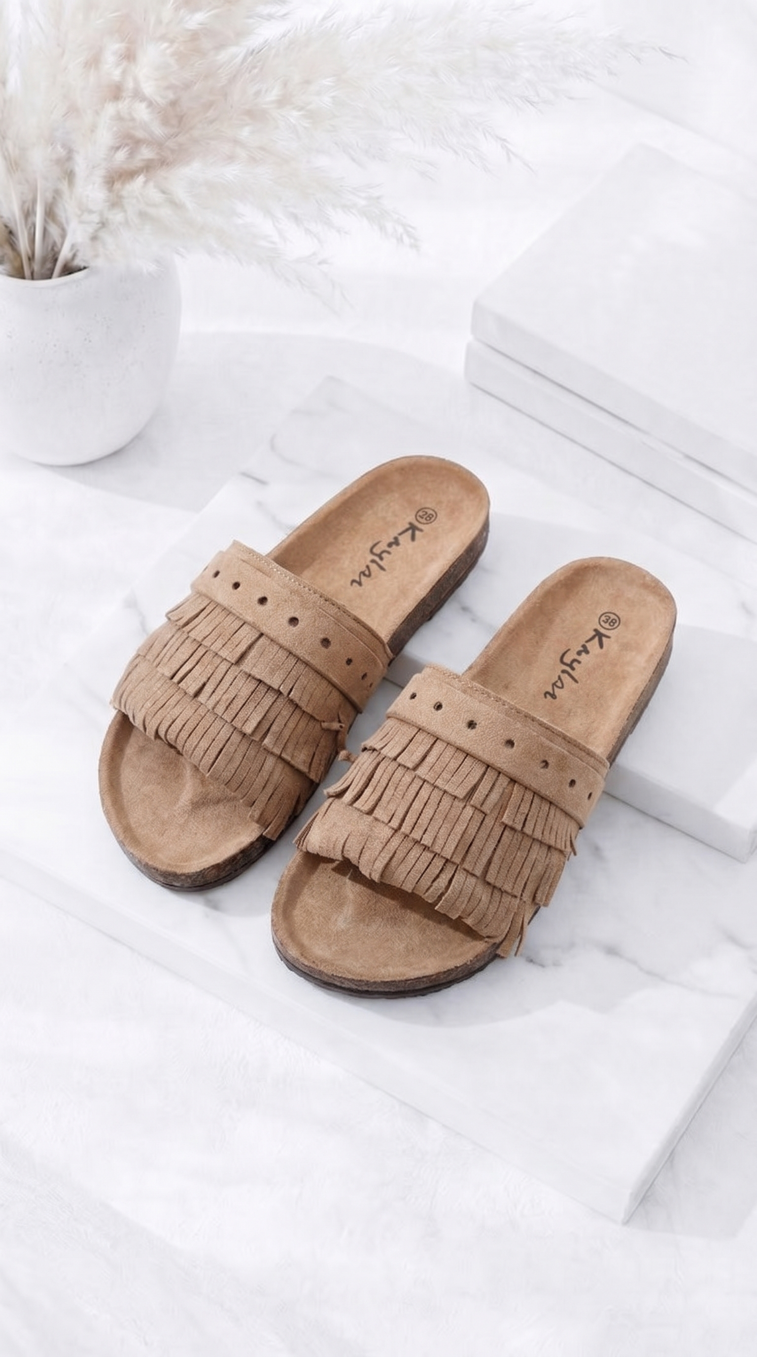 Sandale Fringe Walk *Camel*