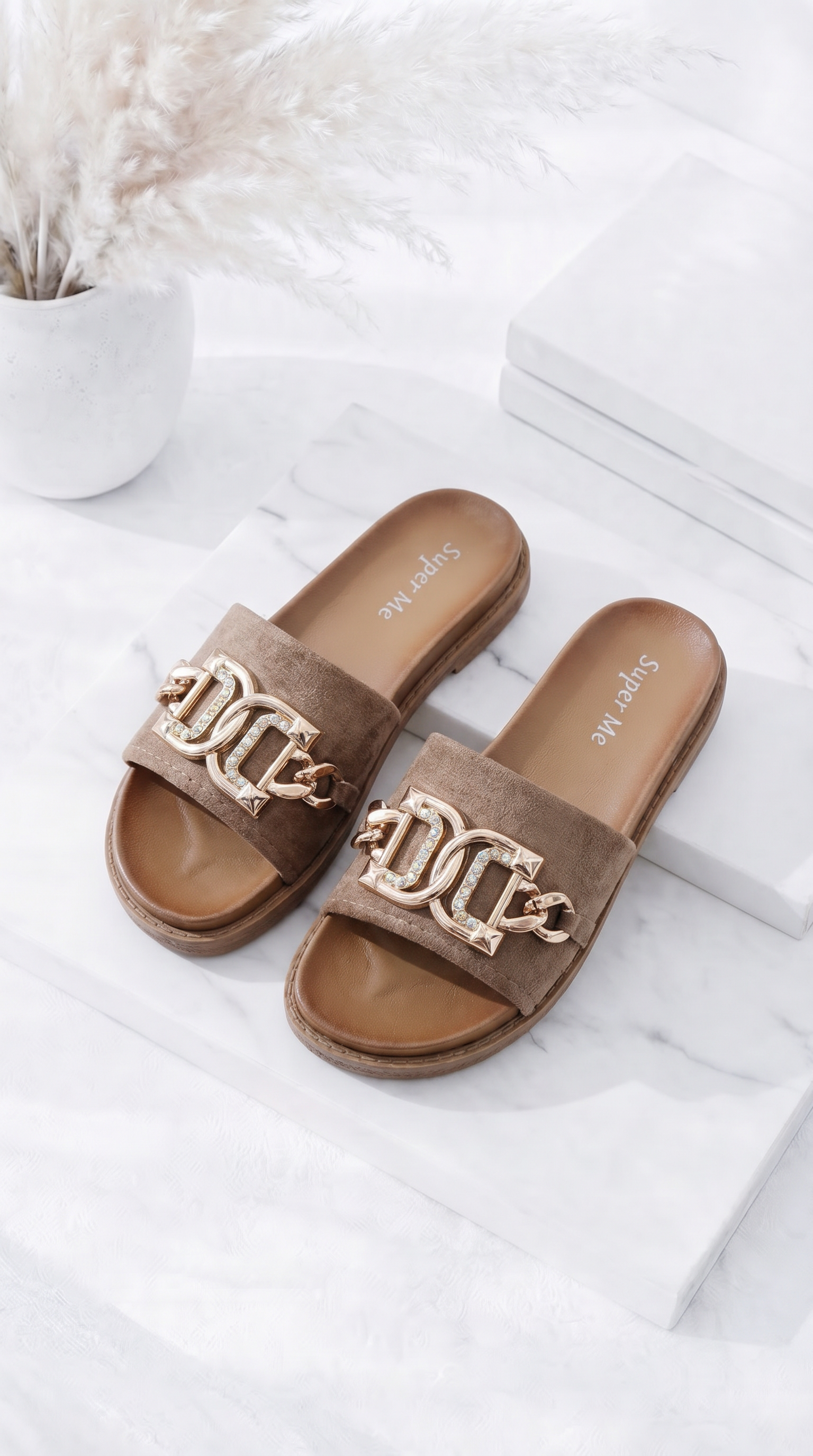 Sandale Gold Chain *Taupe*