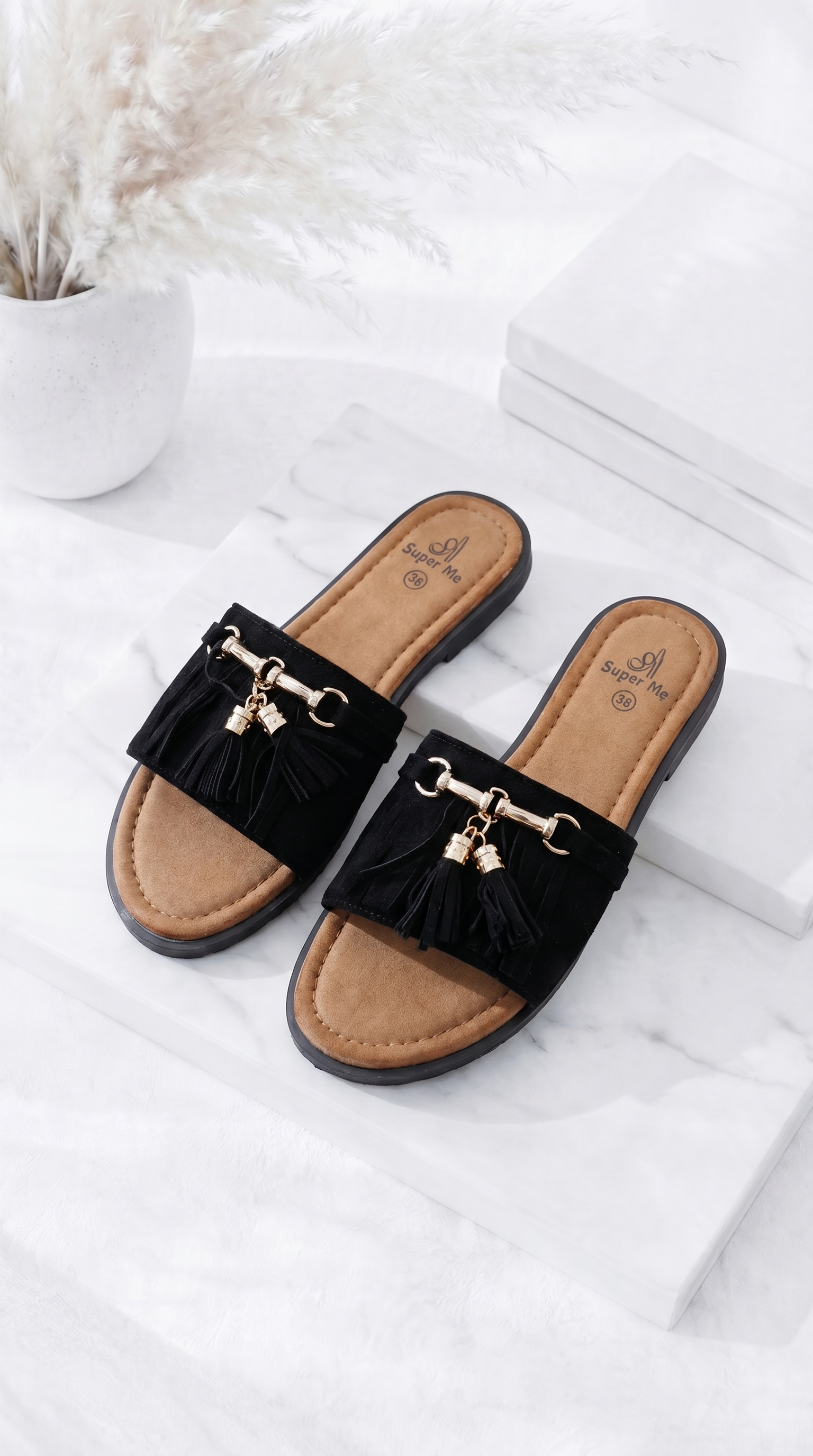 Sandale Tassel Walk *Schwarz*