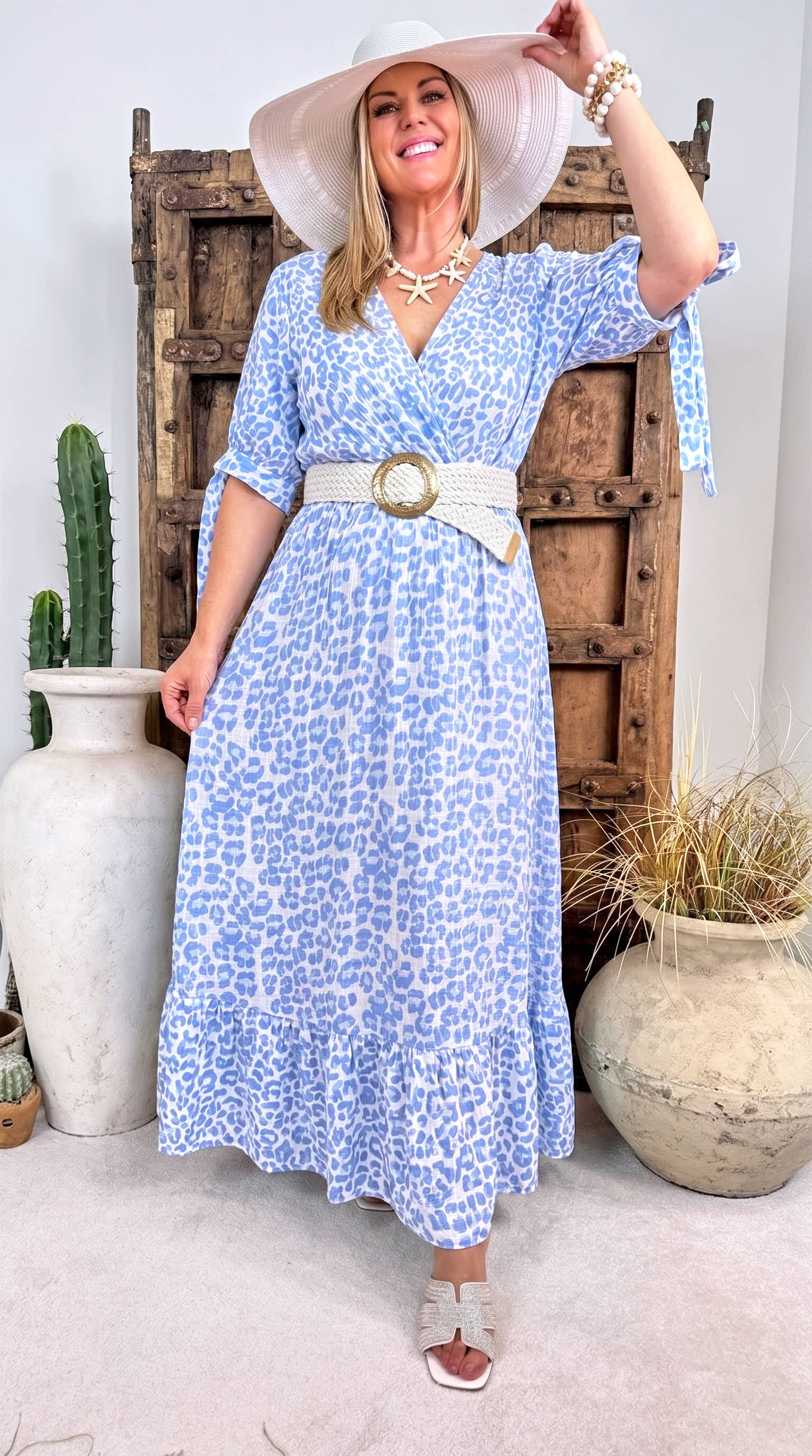 Langes Kleid Leo Desire *Hellblau*