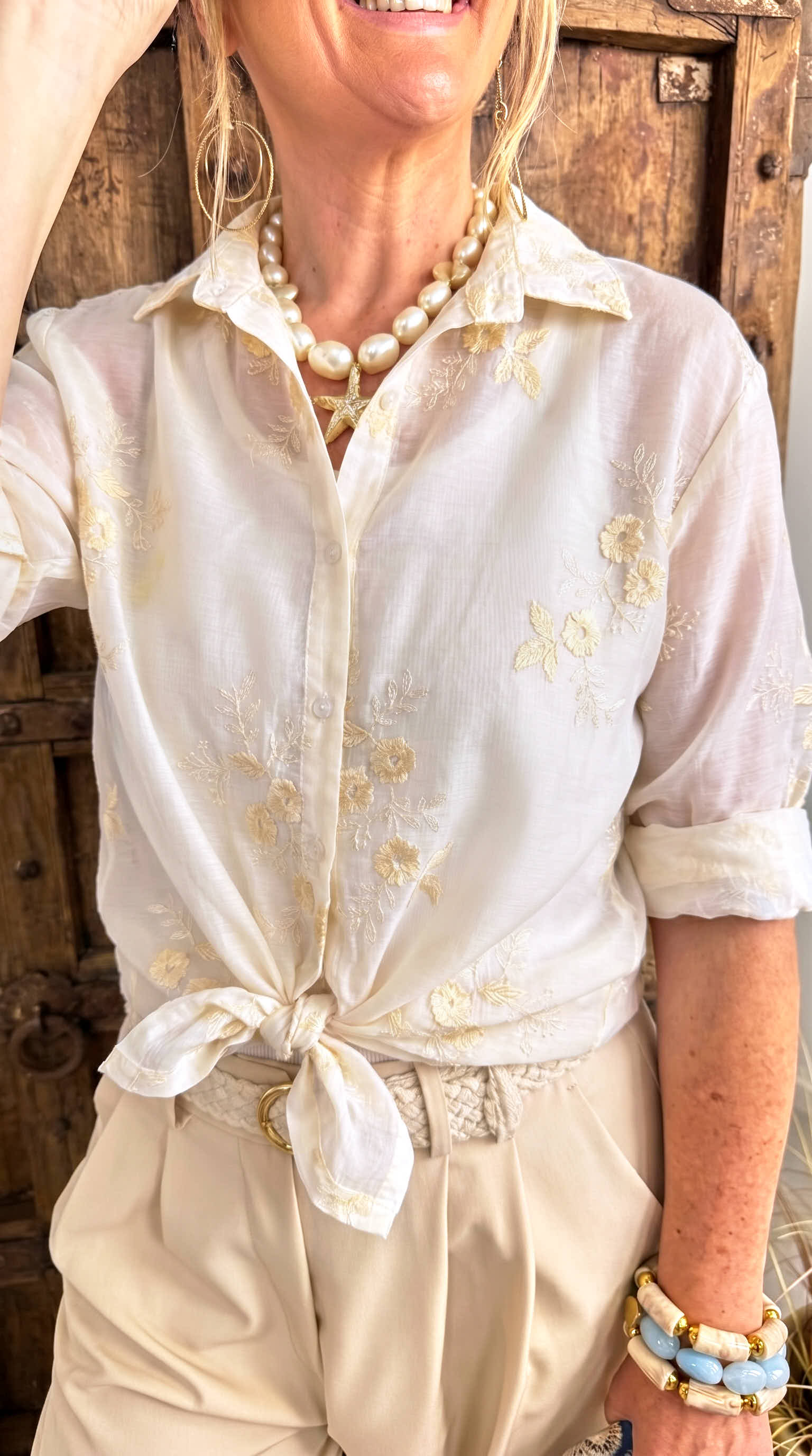 Bluse Soft Flower *Creme*