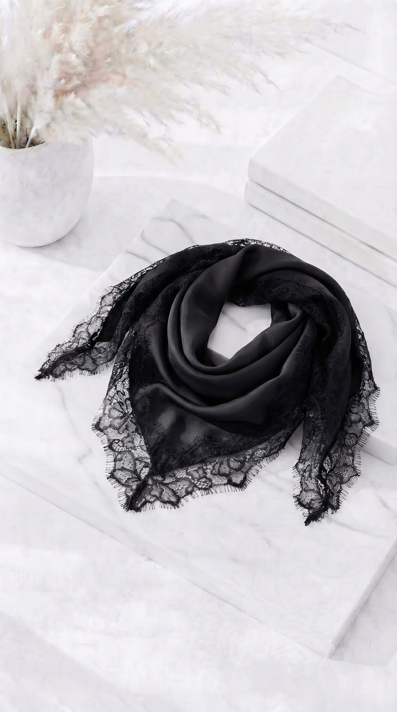 Dreiecktuch Secret Love *Schwarz*