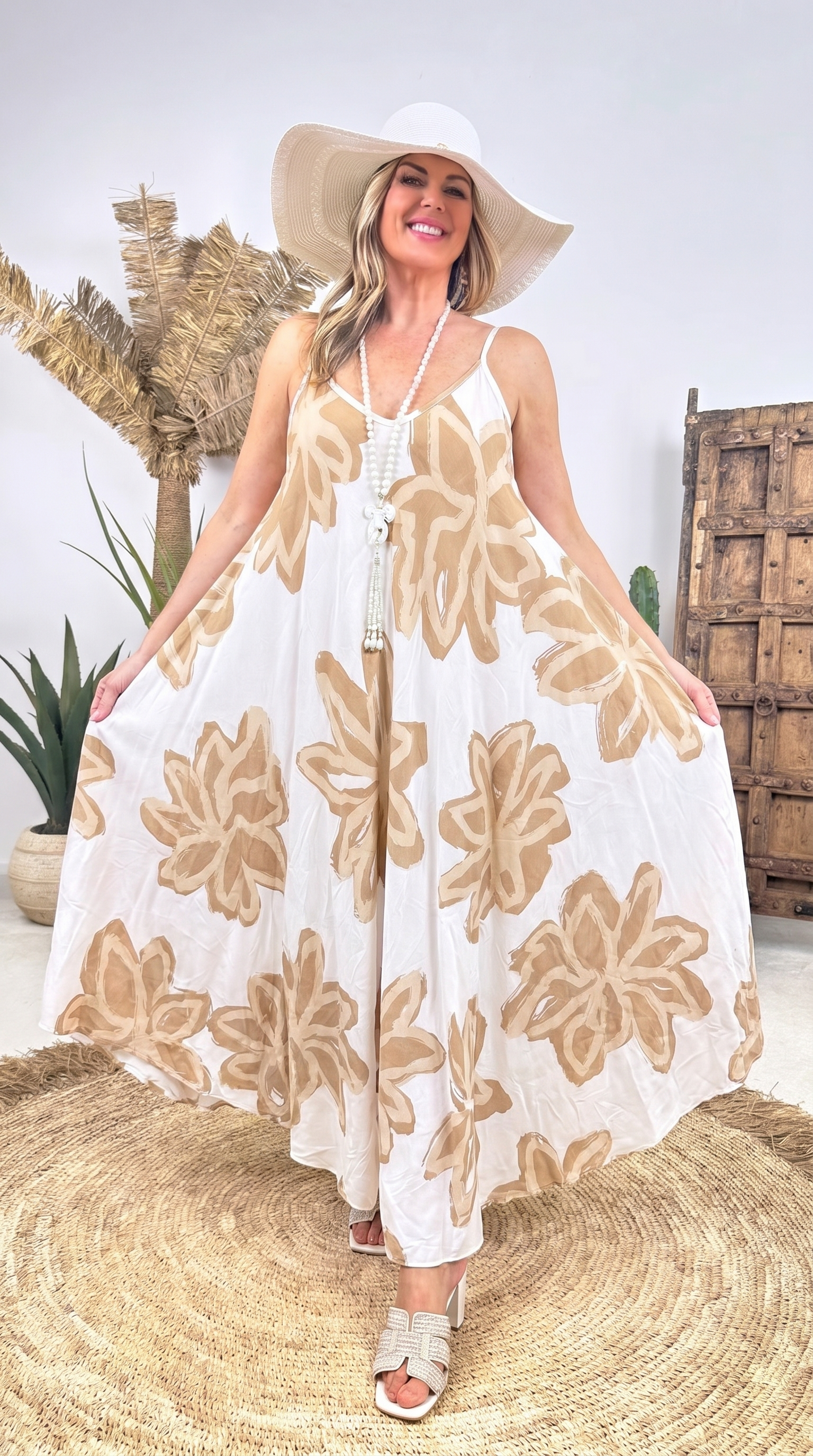 Langes Kleid Holiday Escape *Camel*