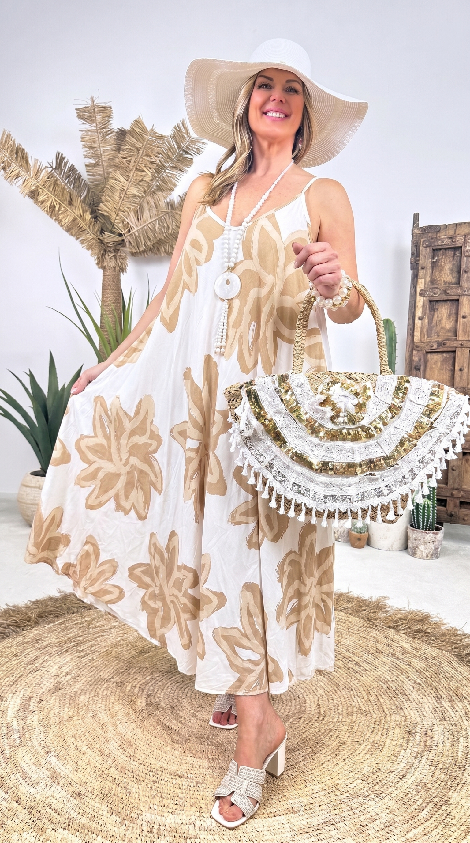 Langes Kleid Holiday Escape *Camel*