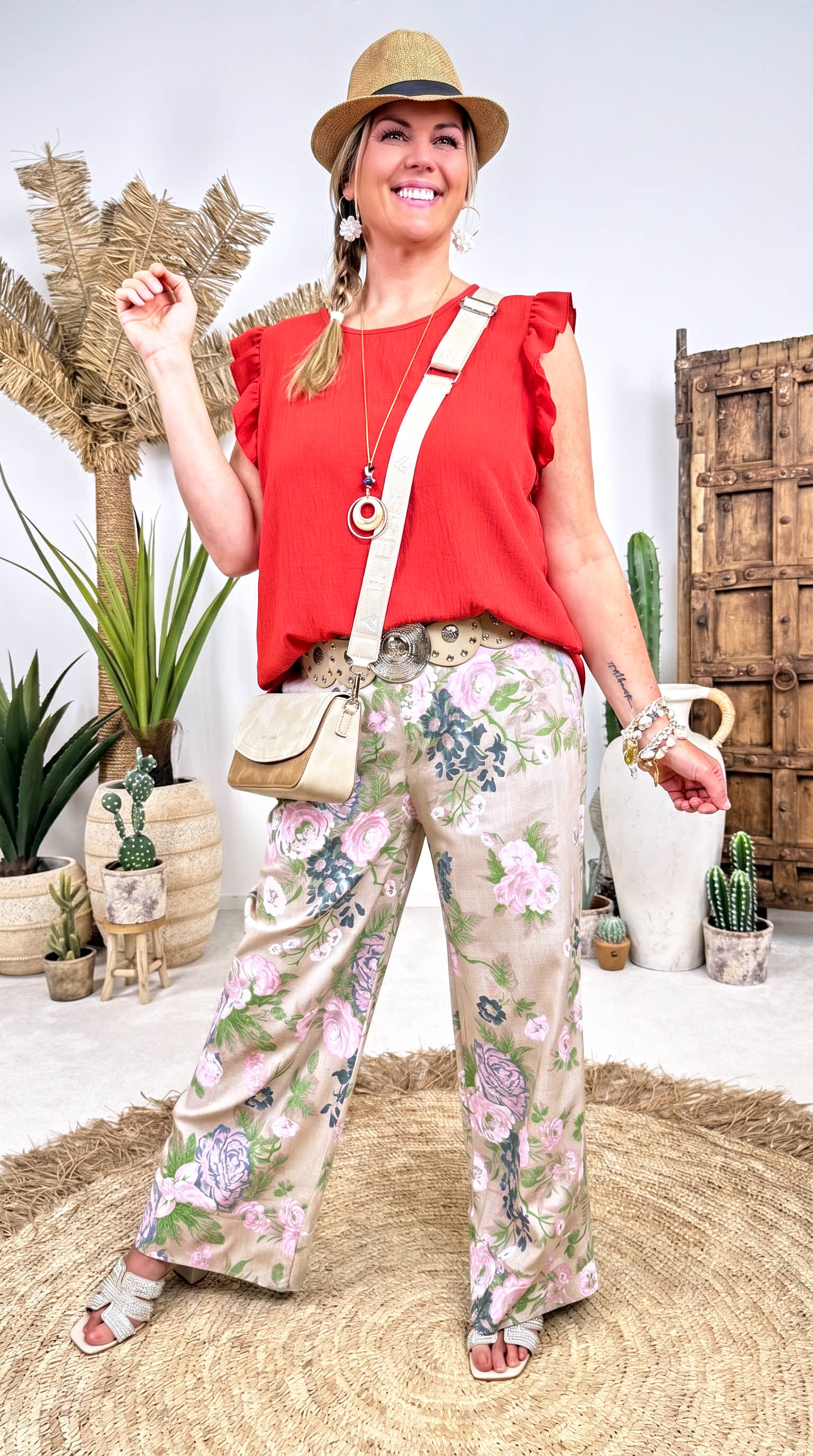 Blusen-Top Pure Flair *Rot*