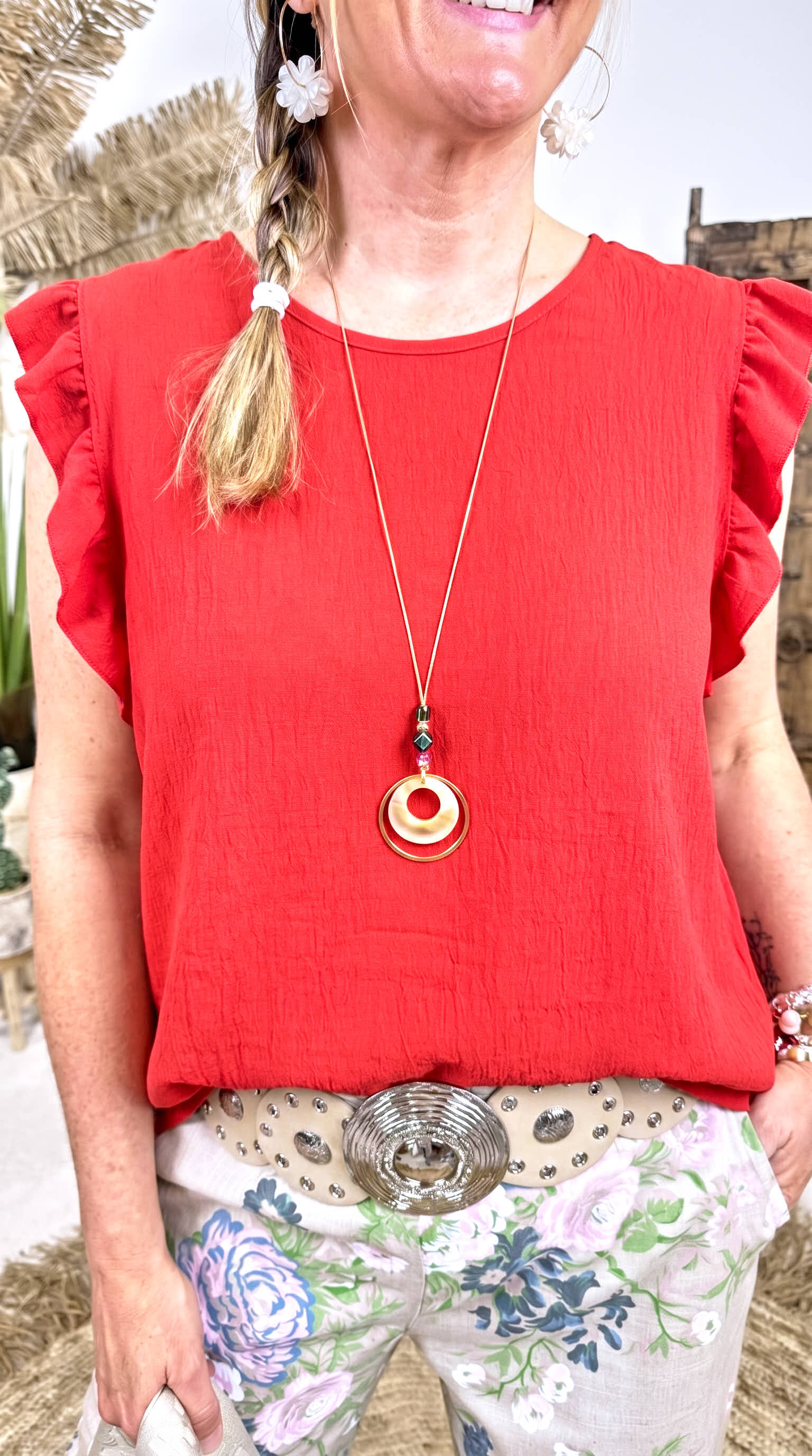 Blusen-Top Pure Flair *Rot*