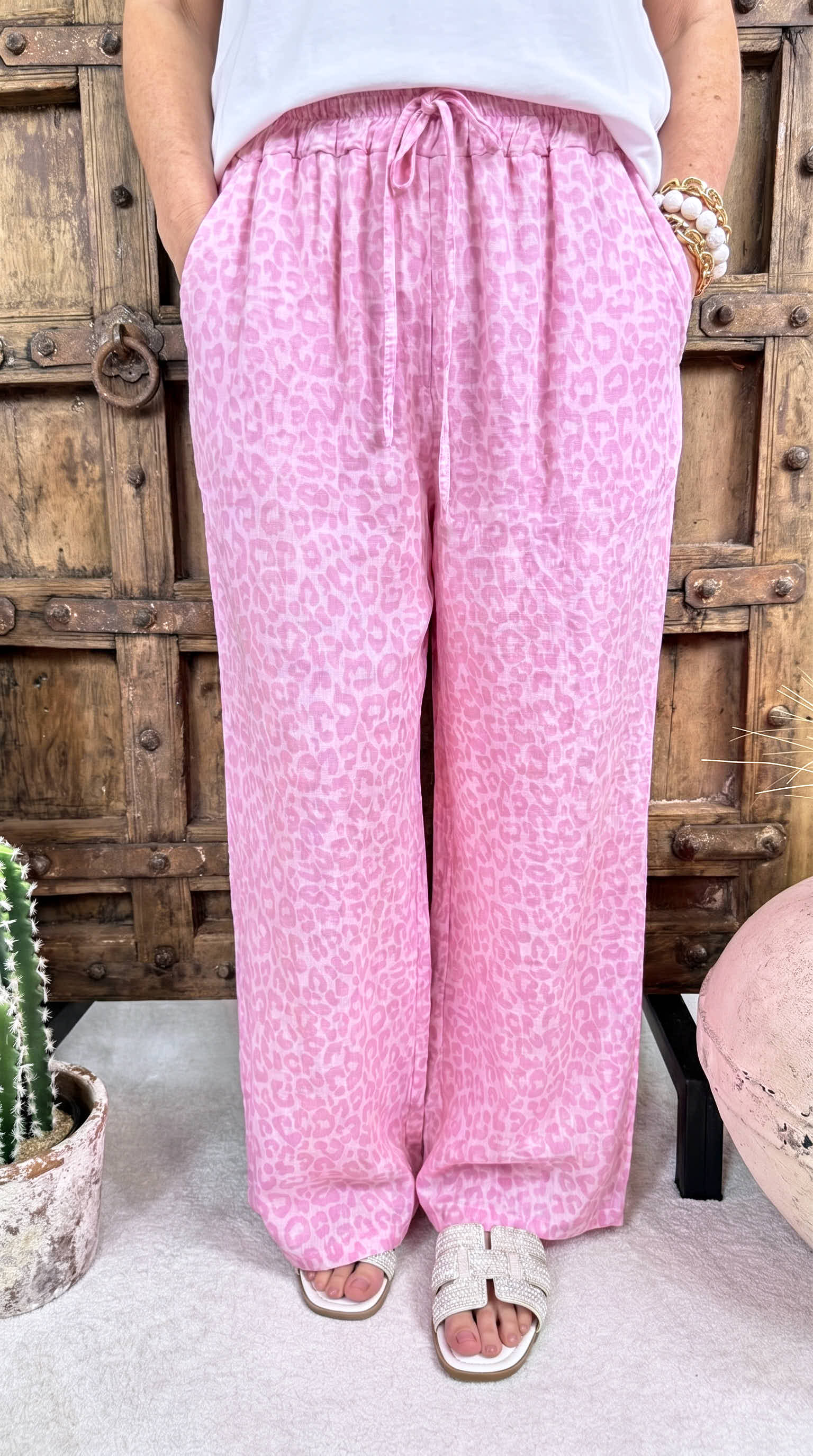 Weite Hose Color Leo *Rosa*