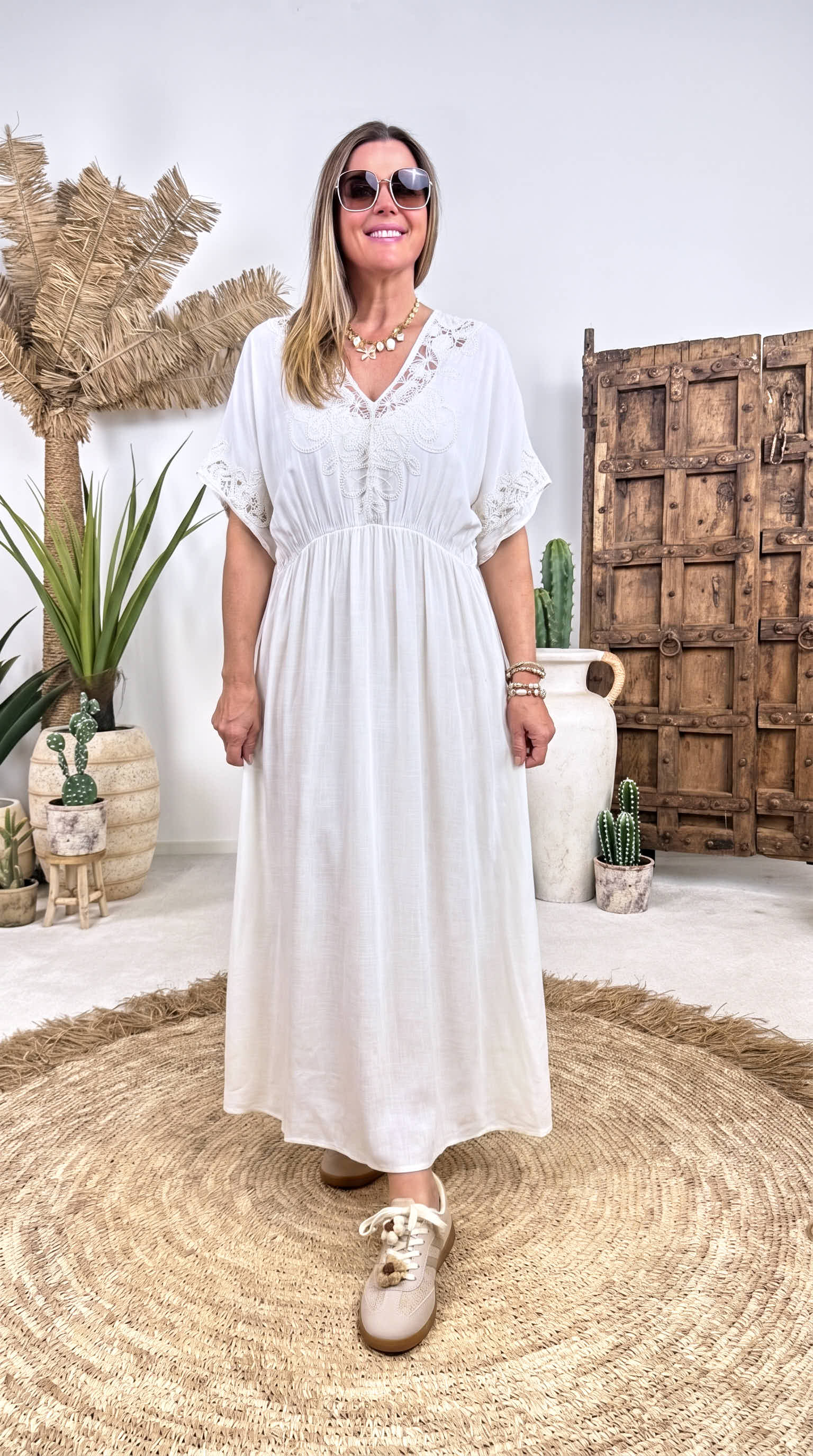Langes Kleid Ibiza Love *Weiß*