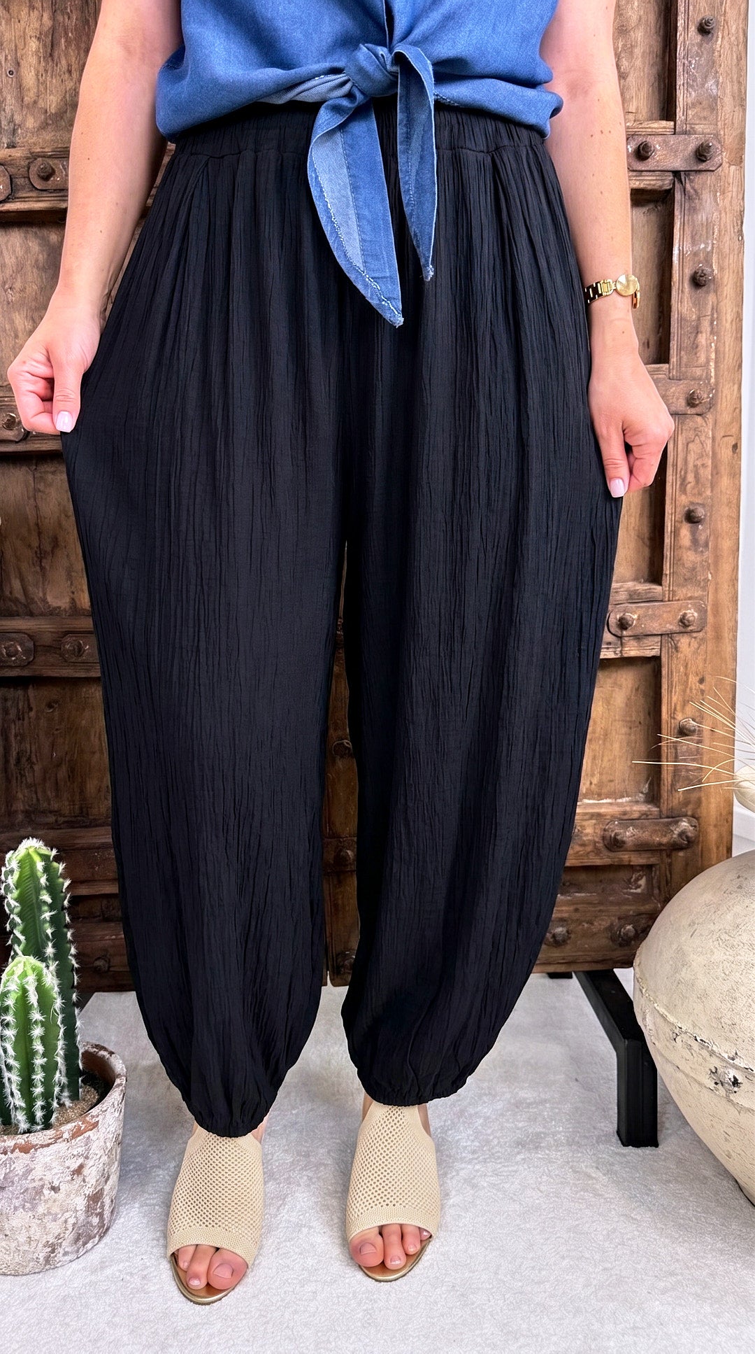 Hose Crinkle Flow *Schwarz*