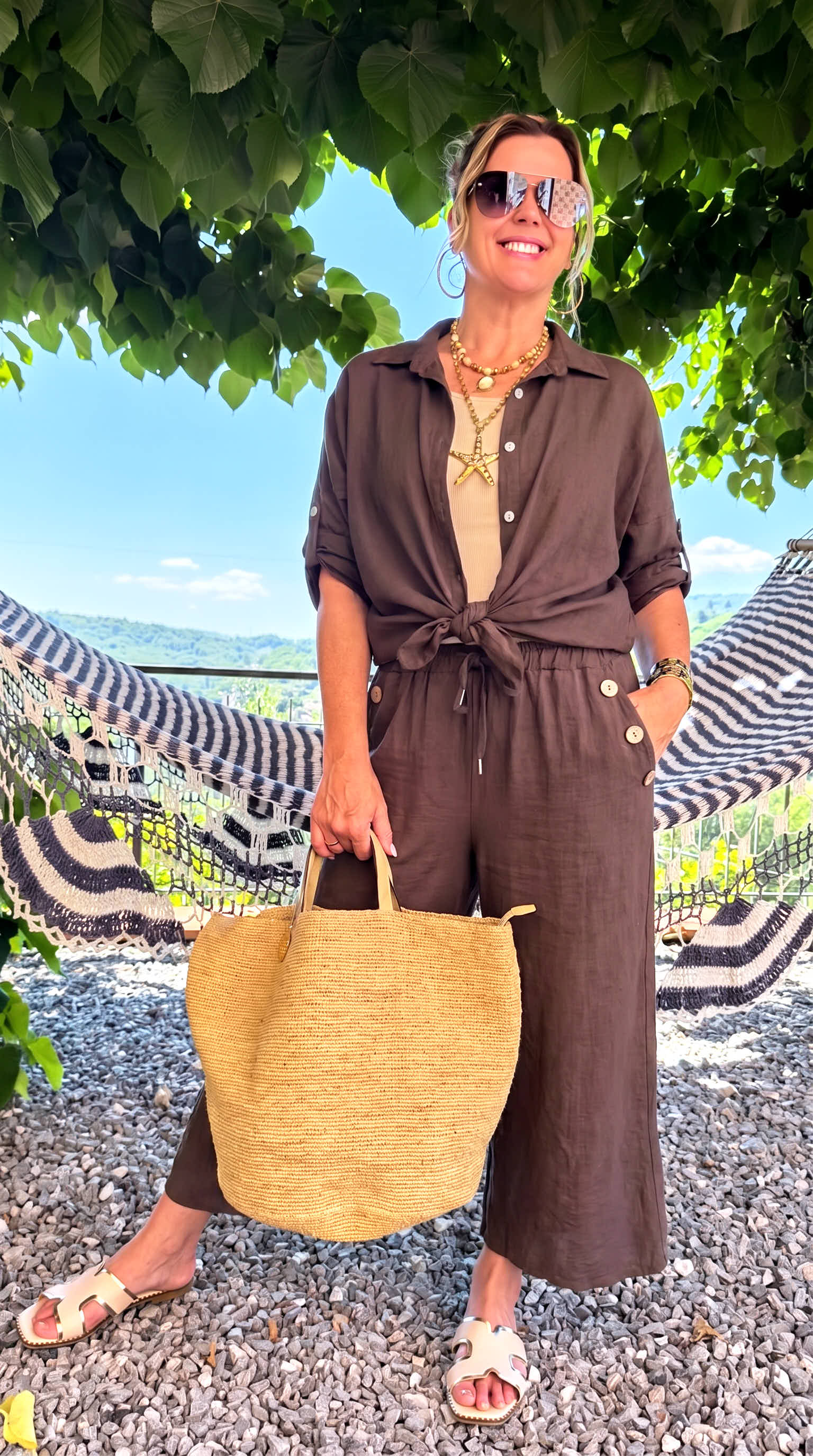 Culotte Hose Lounge Walk *Schoko* (lieferbar ab 19.6.)
