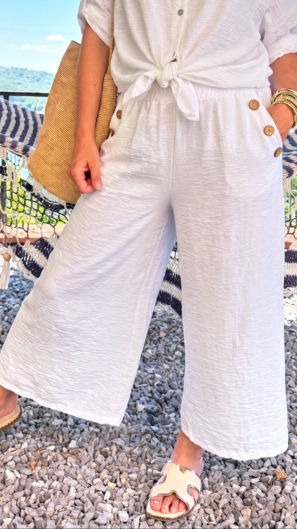 Culotte Hose Lounge Walk *Weiß*