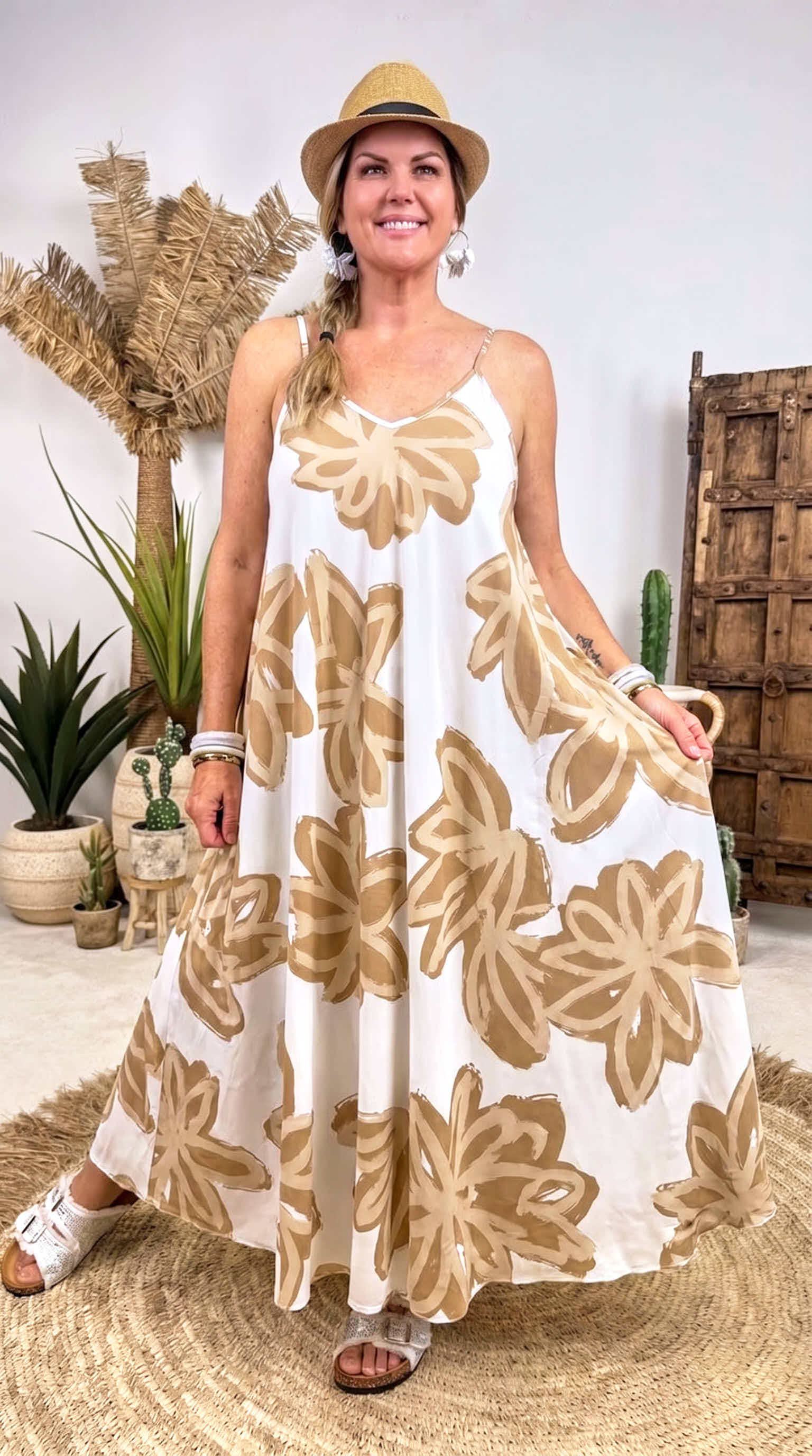 Langes Kleid Holiday Escape *Camel*