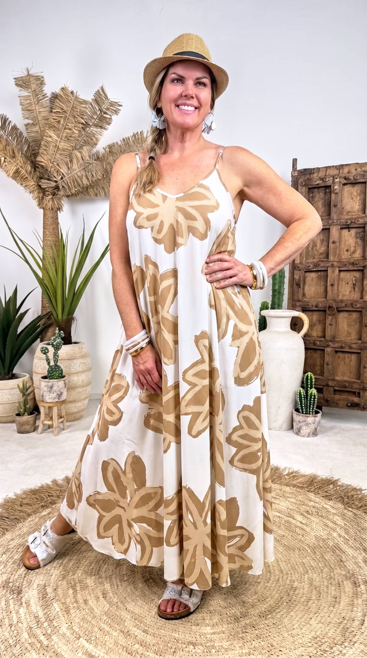 Langes Kleid Holiday Escape *Camel*