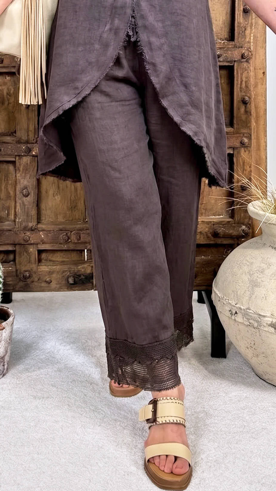 Leinen-Hose Boho Darling *Schoko*
