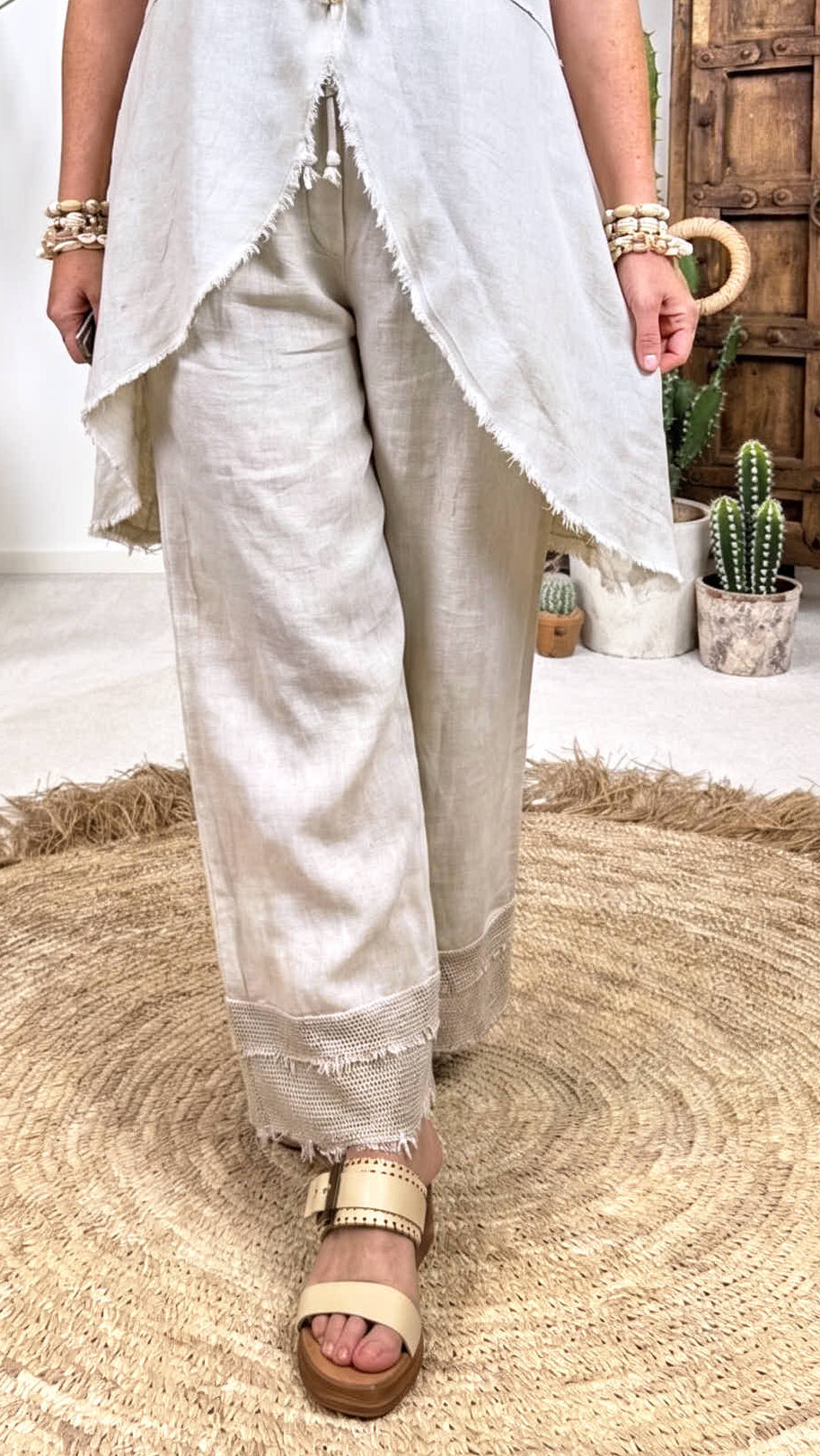 Leinen-Hose Boho Darling *Beige*
