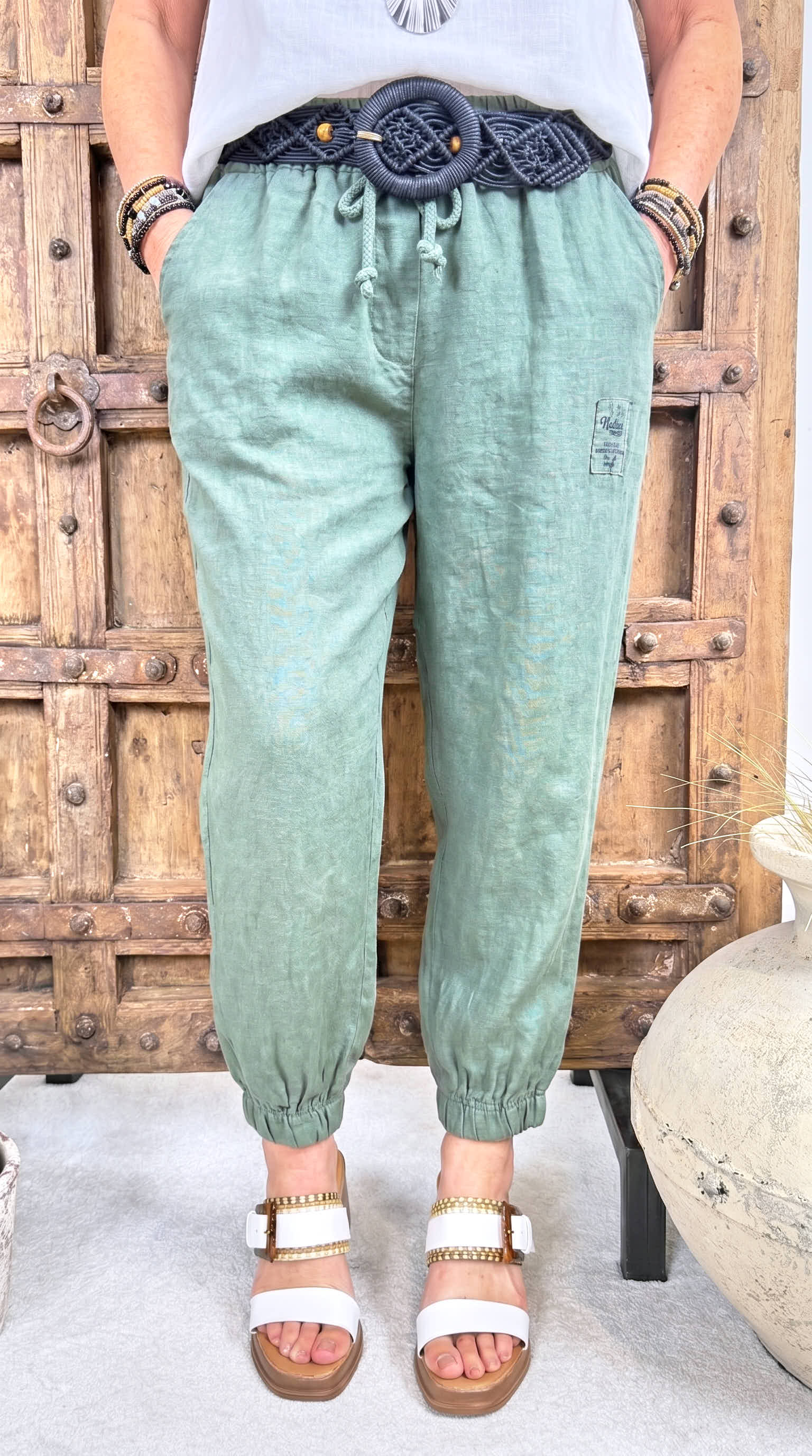 Leinen-Hose Soft Journey *Khaki*