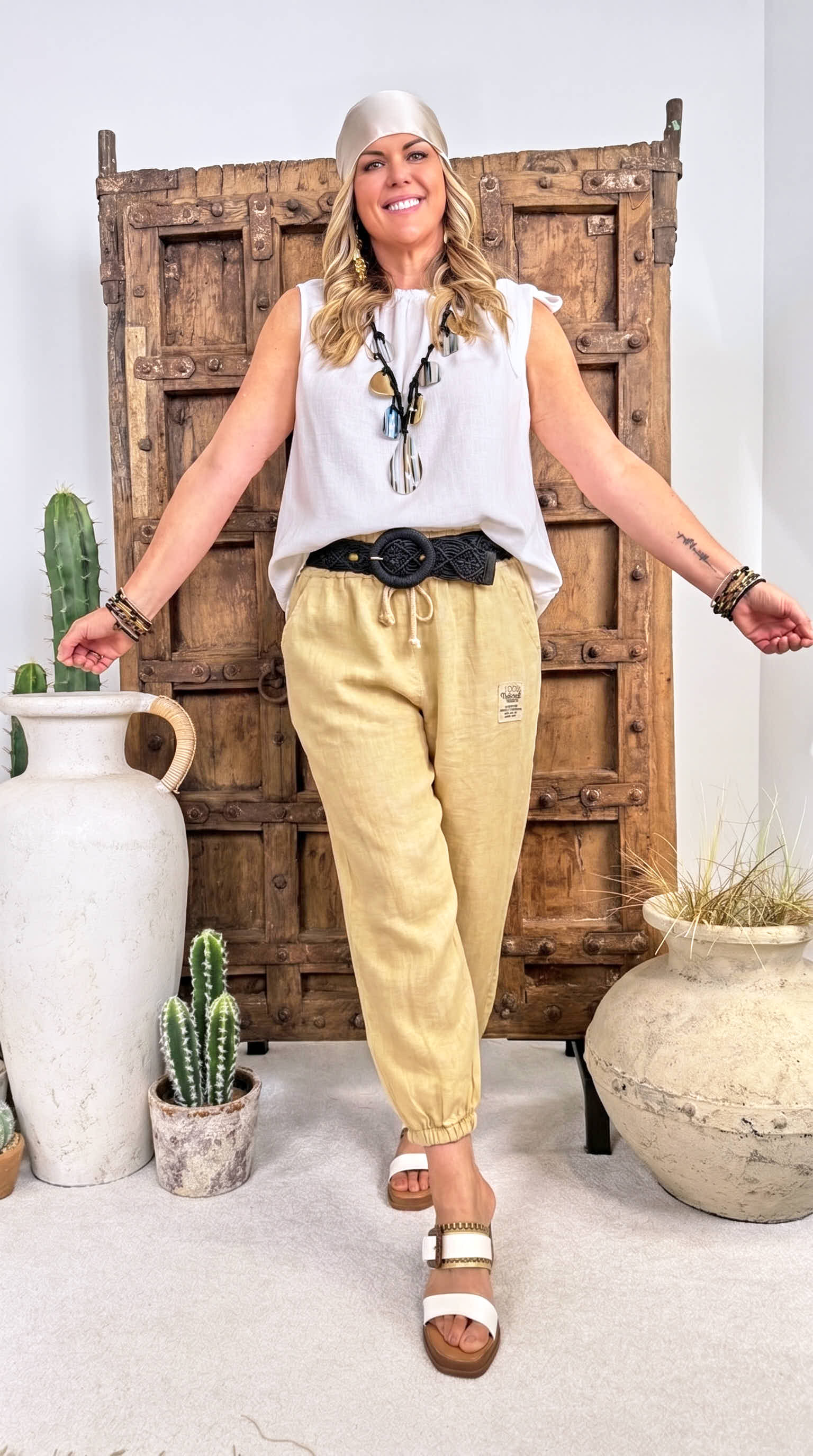 Leinen-Hose Soft Journey *Camel*