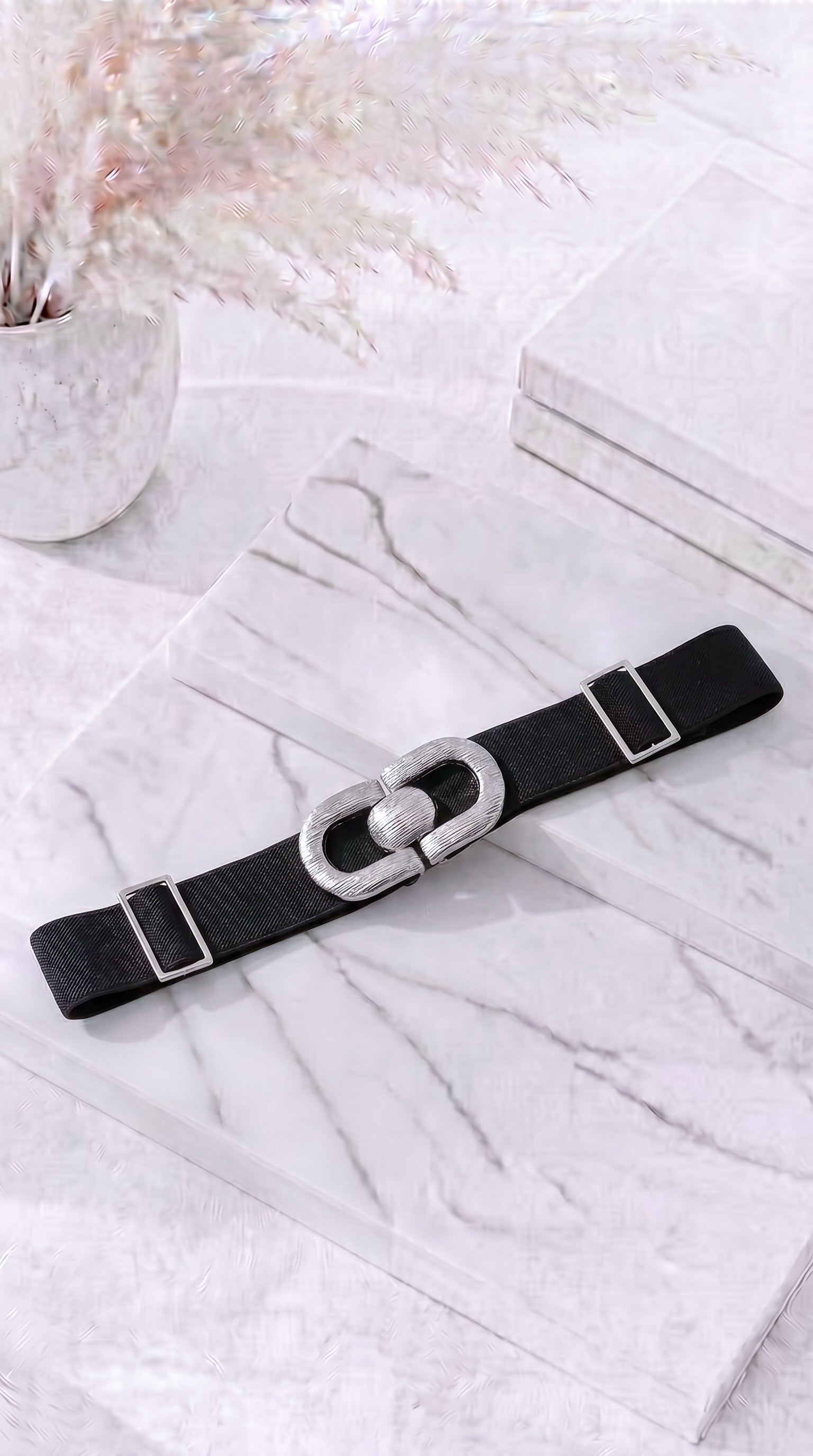 Gürtel Loop Elegance *Schwarz/Silber*