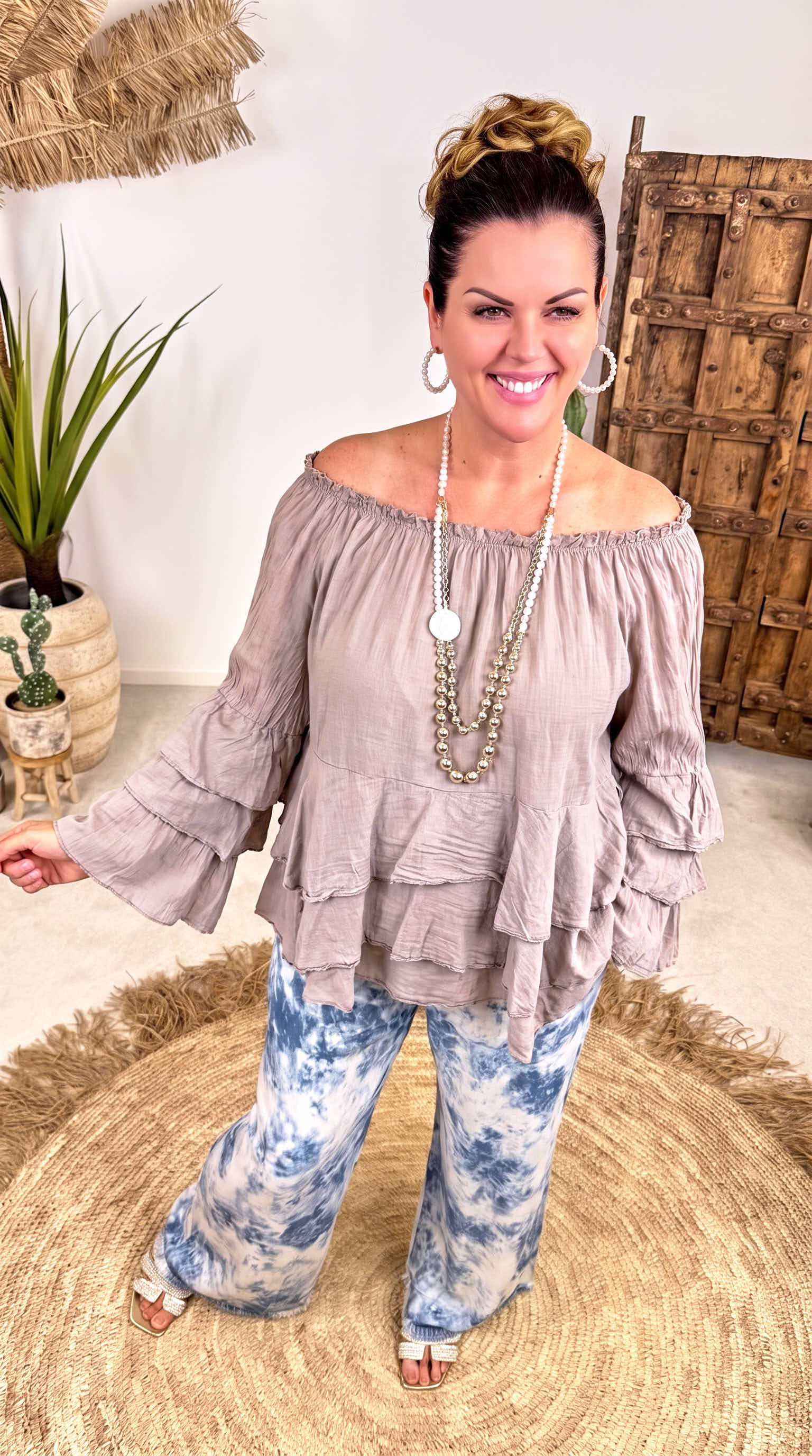 Bluse Dreamy Romance *Taupe*
