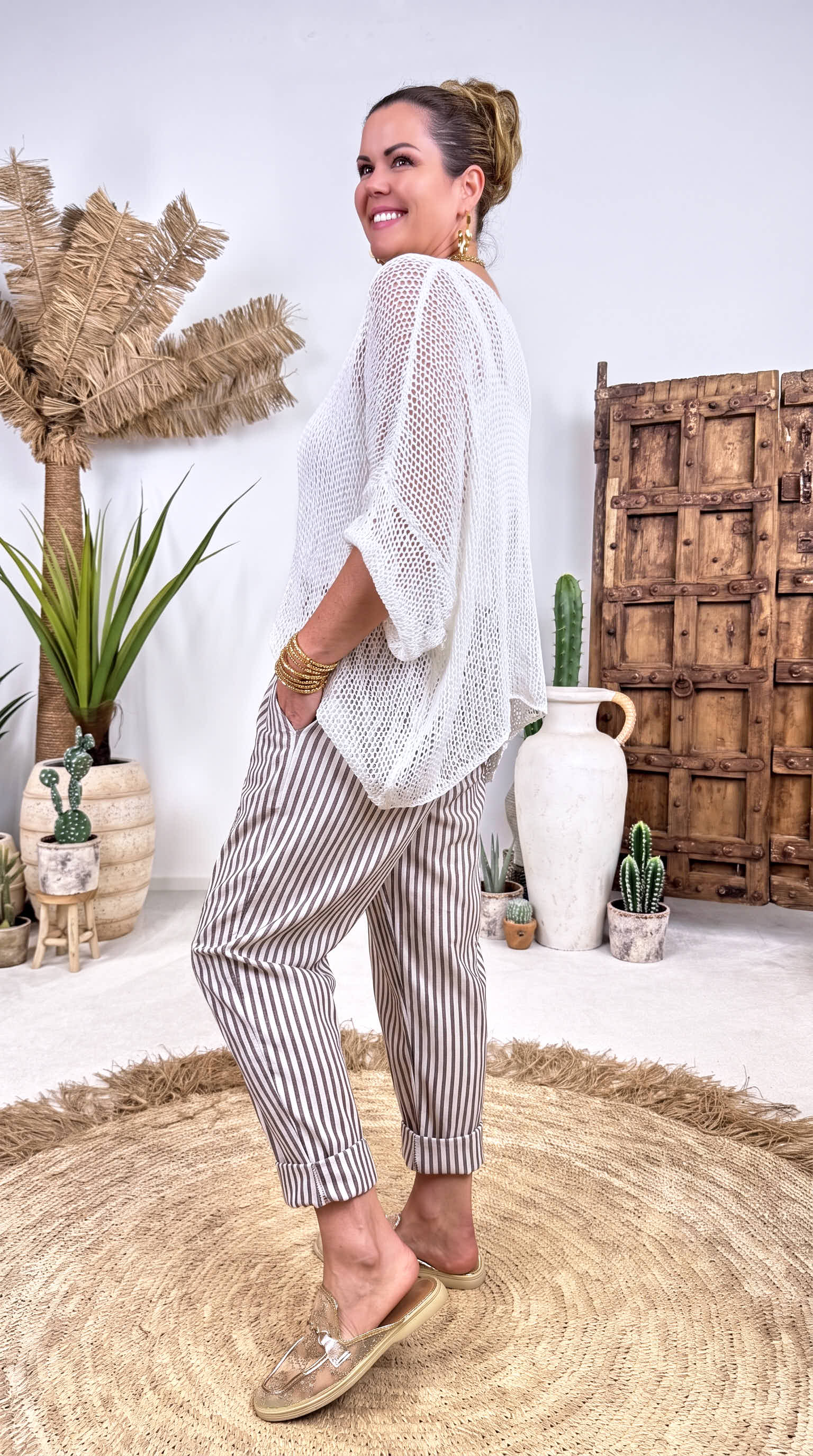 Strickshirt Cozy Summer *Weiß*
