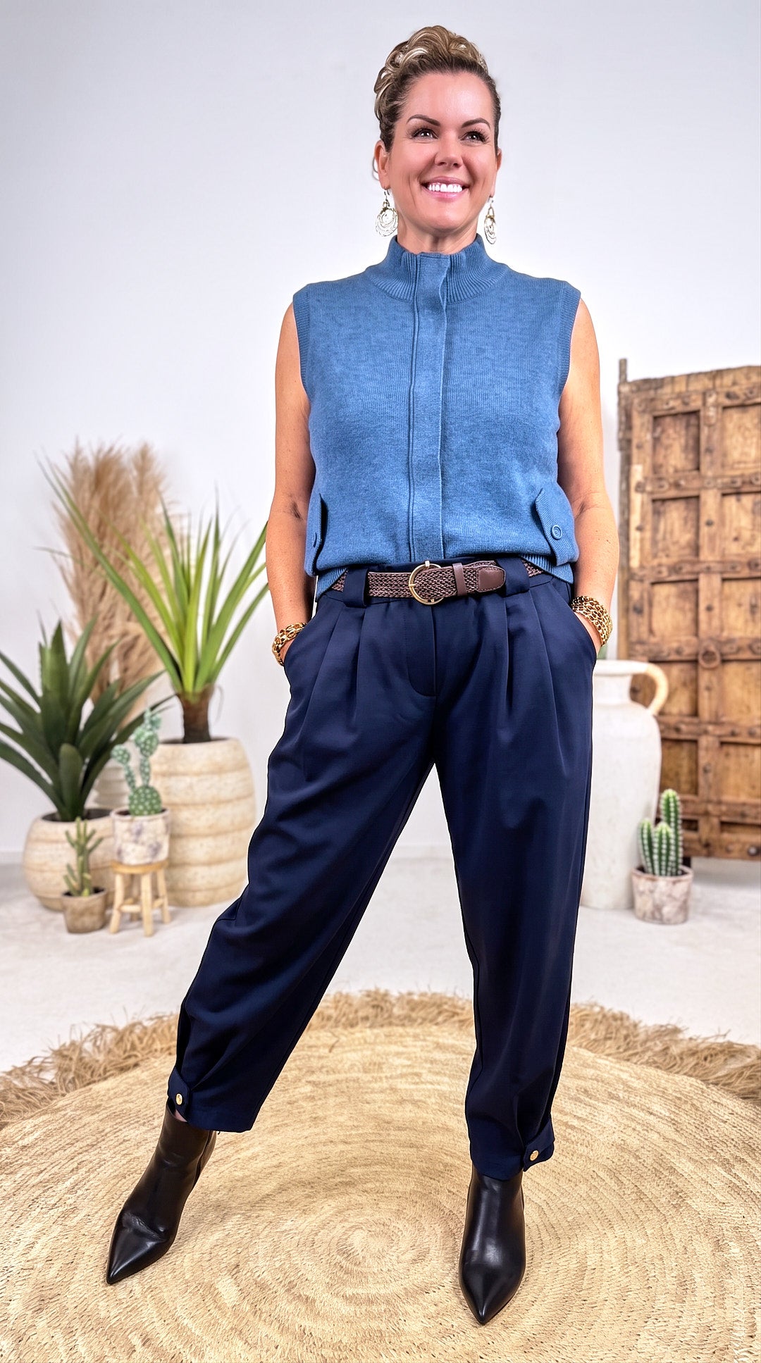 Strickweste Cozy Evening *Jeansblau*