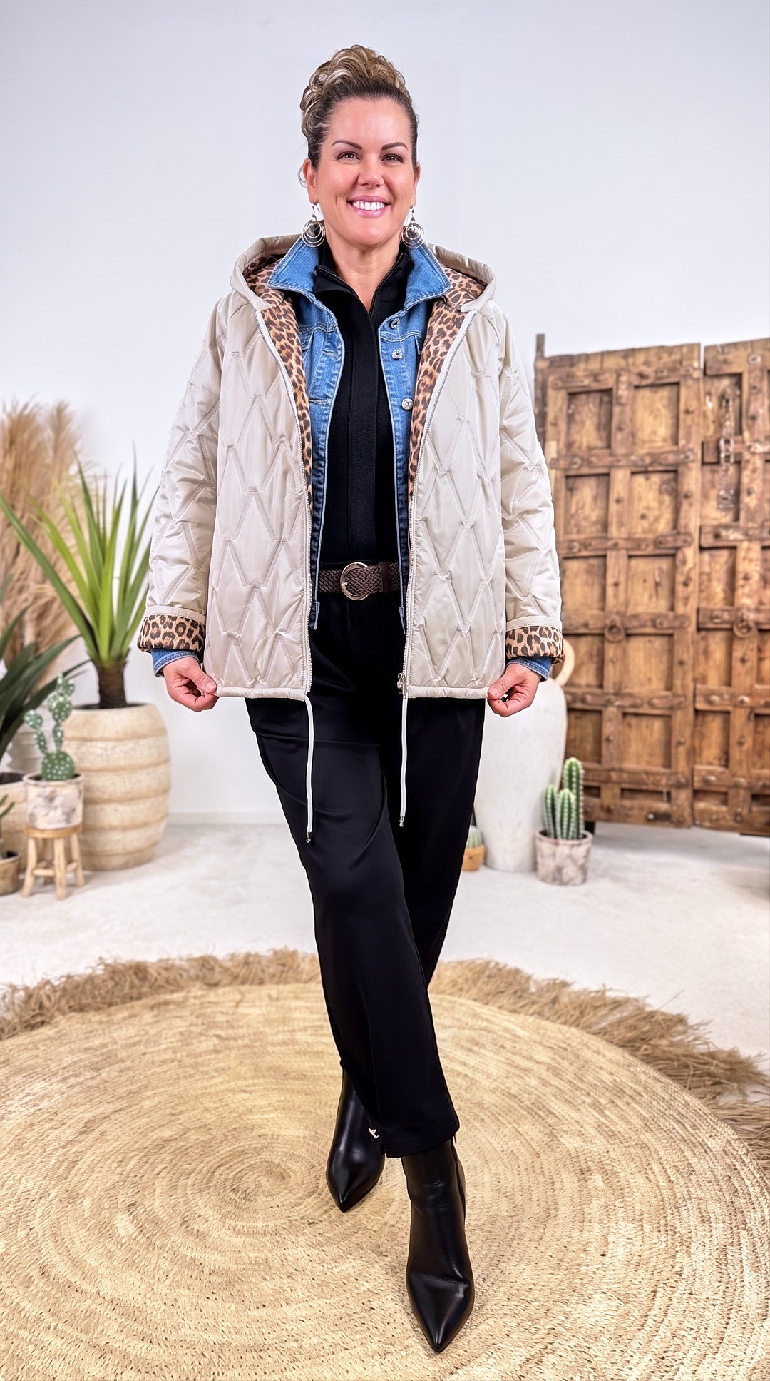 Steppjacke Leopard Lining *Beige*